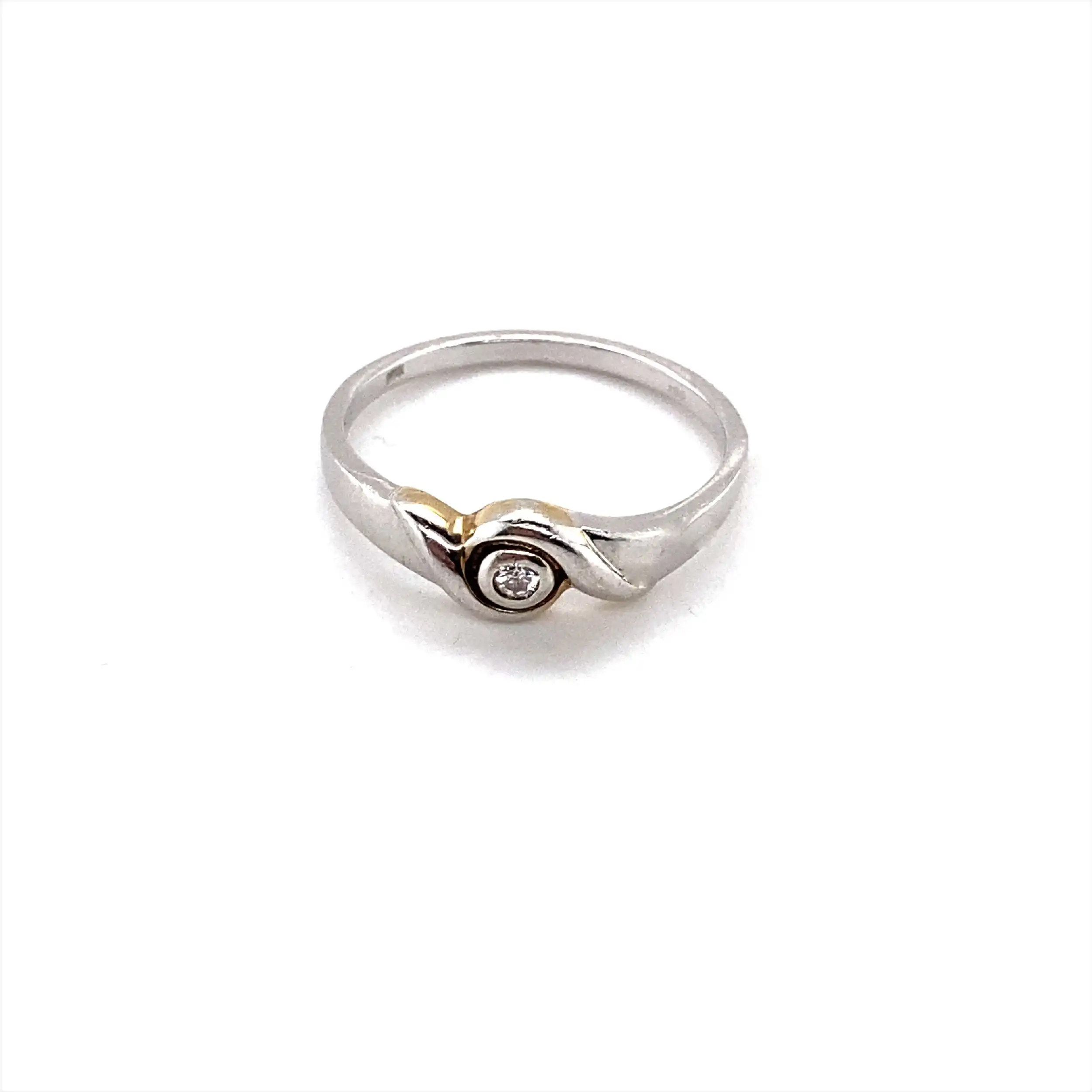 Ring Weißgold mit Brillant Ring Weißgold mit Brillant