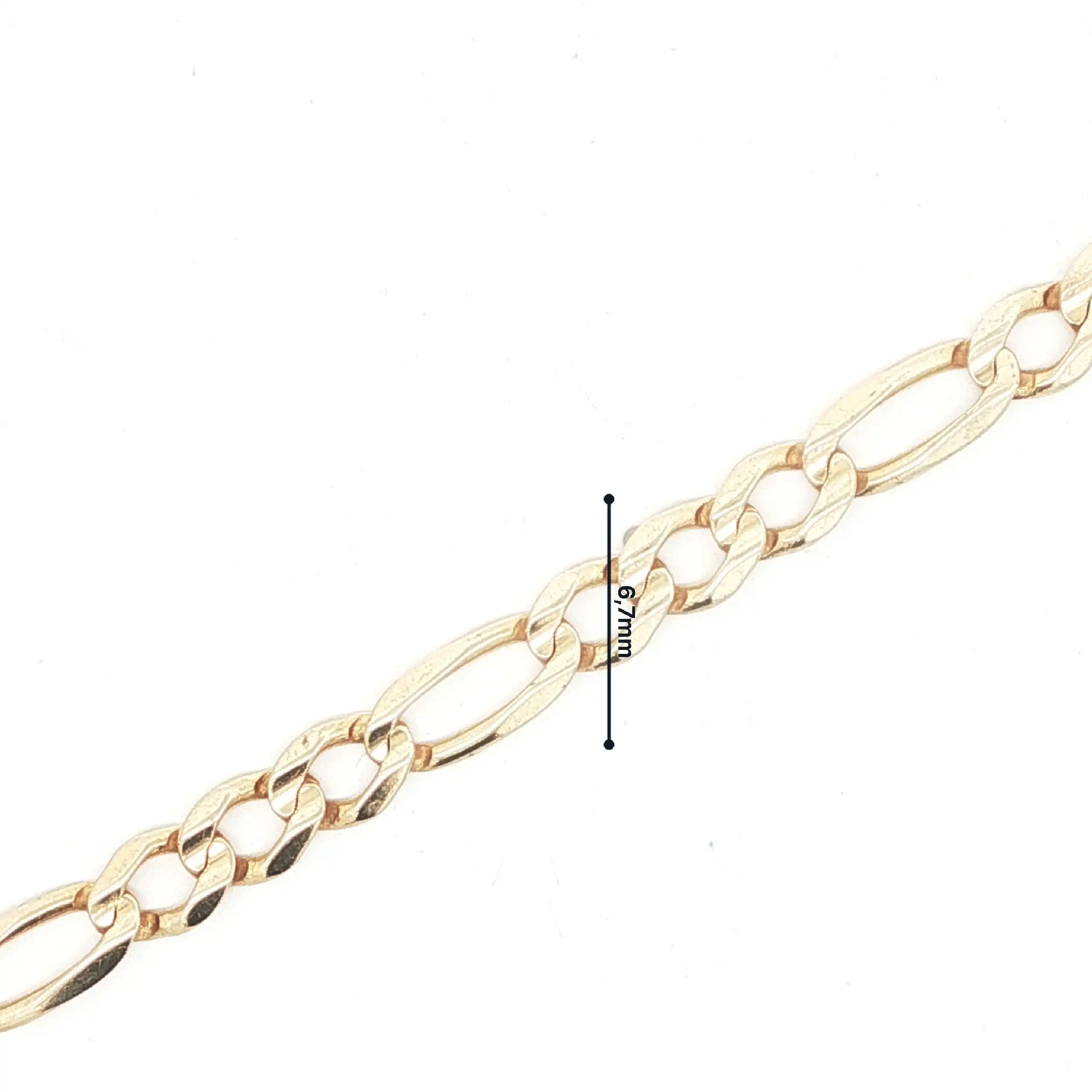 Figaropanzerarmband Gelbgold