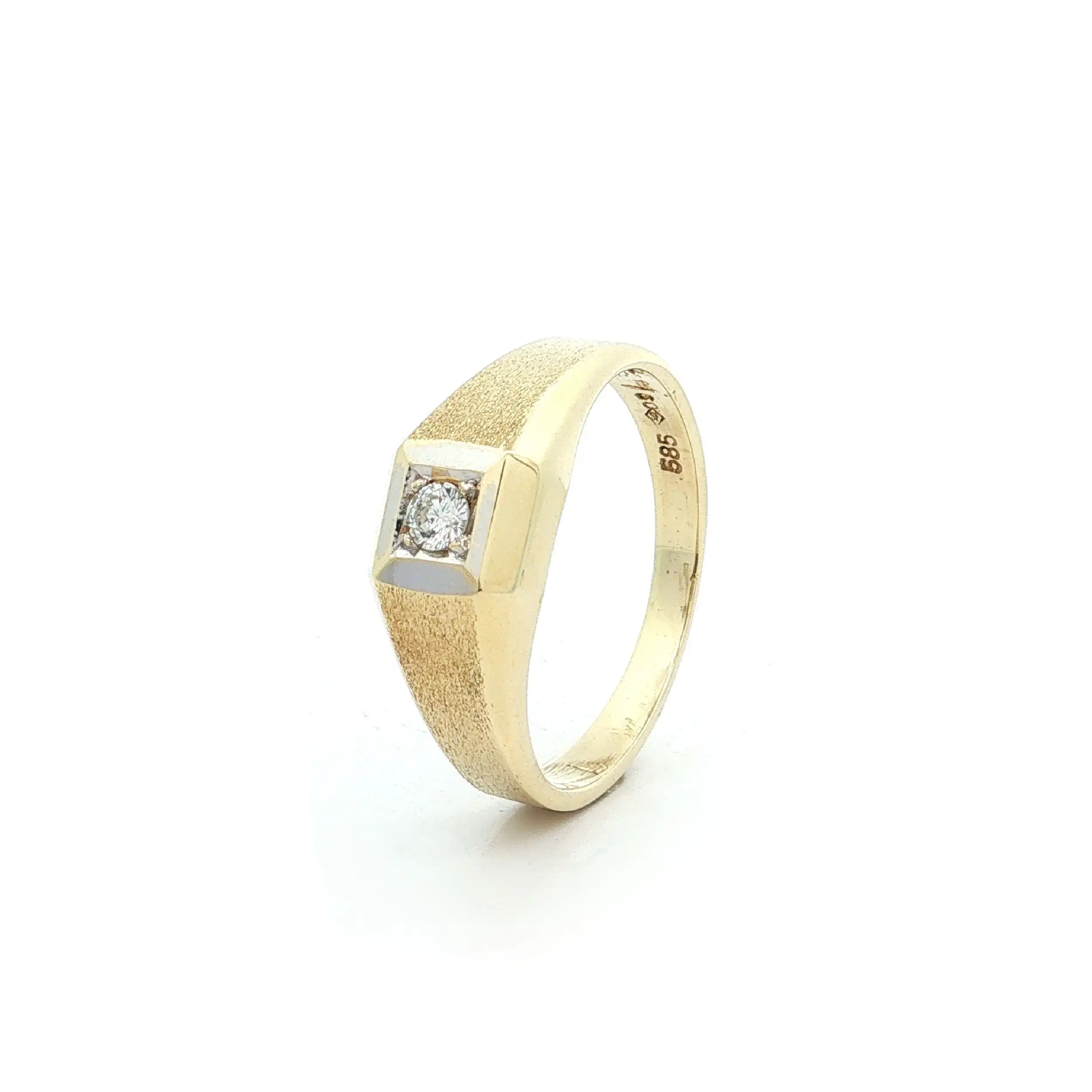 Ring Bicolor mit Brillant Ring Bicolor mit Brillant