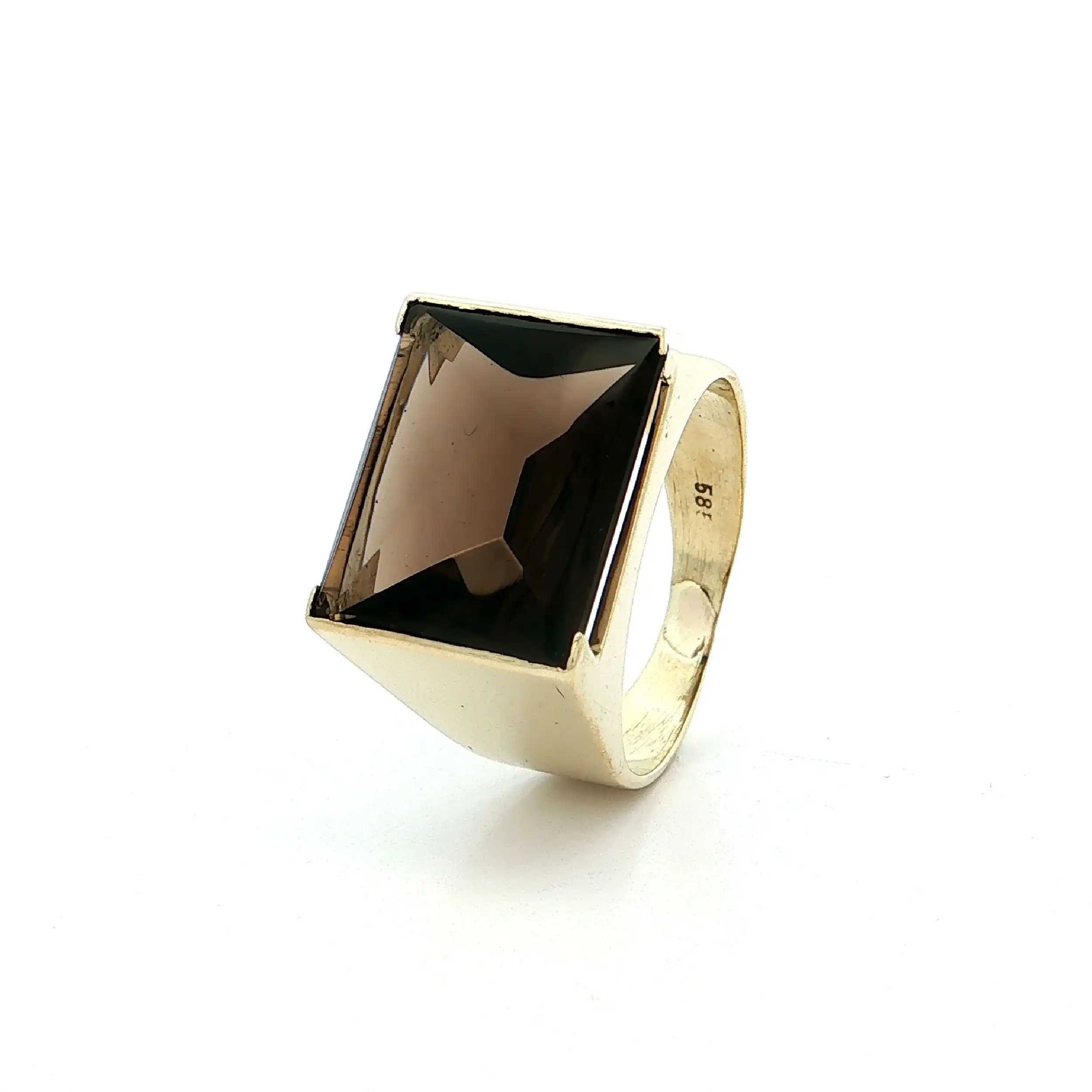 Ring Gelbgold mit Rauchquarz Ring Gelbgold mit Rauchquarz