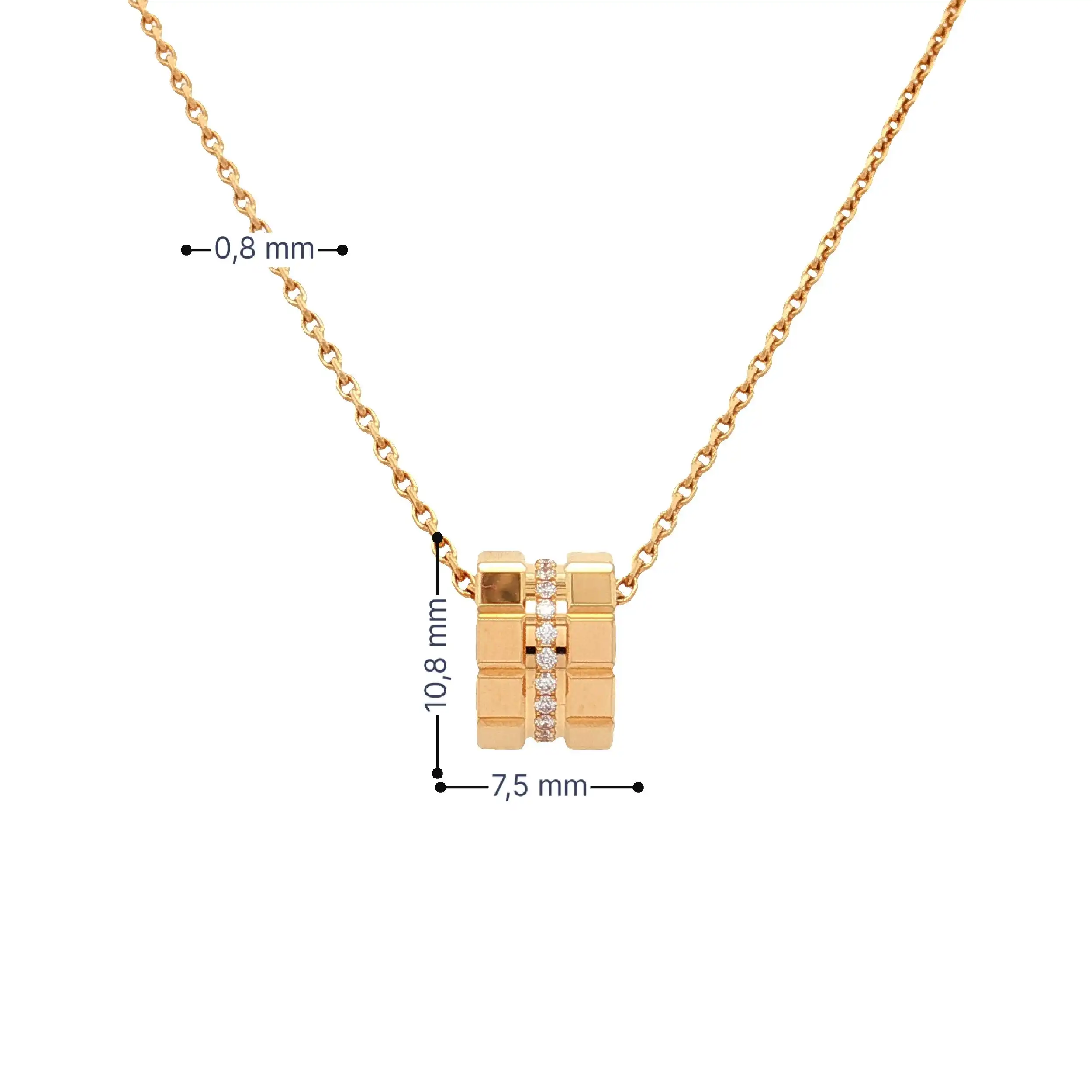 Kette mit Anhänger Chopard Ice Cube Gelbgold mit Brillanten Kette mit Anhänger Chopard Ice Cube Gelbgold mit Brillanten