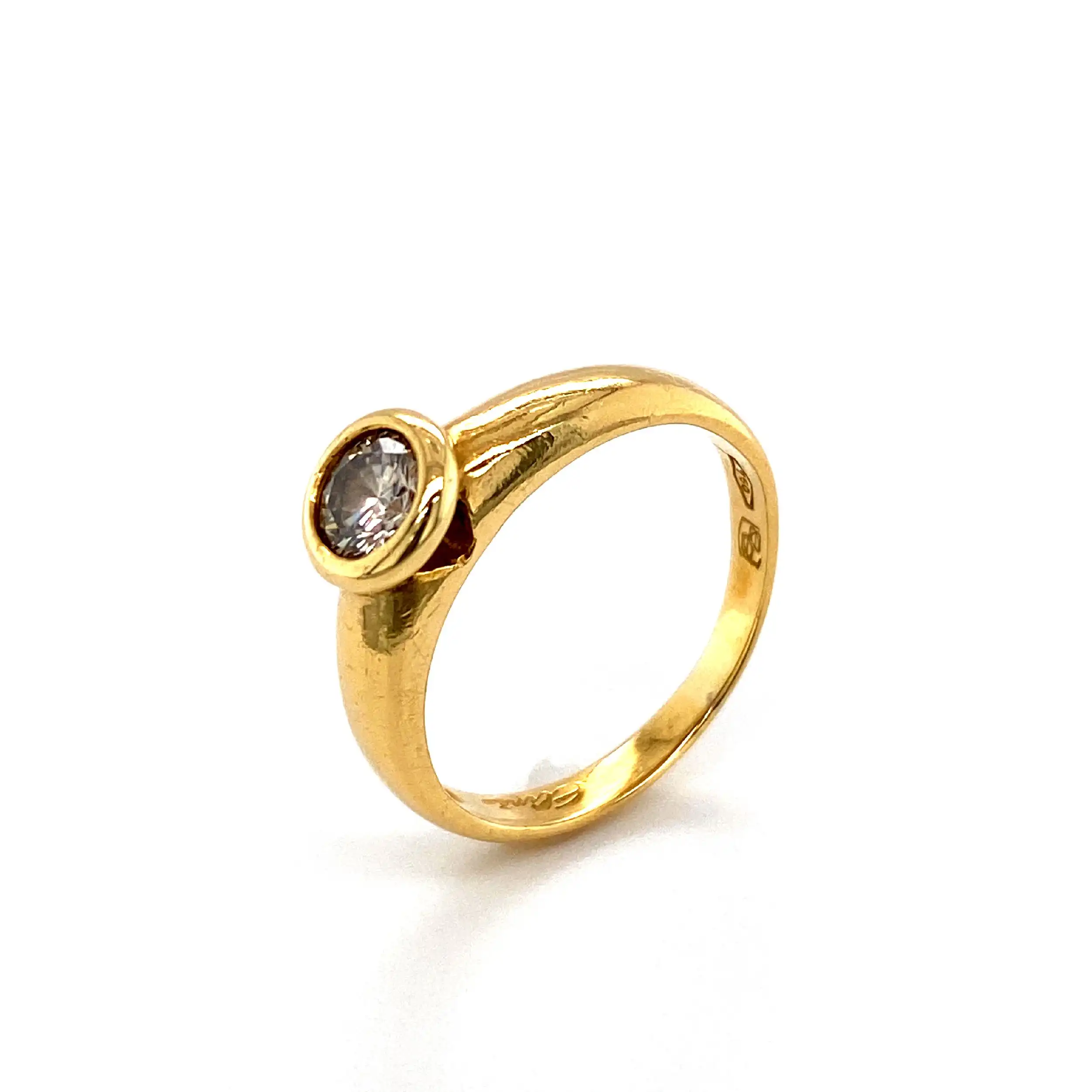 Ring Gelbgold mit Solitärbrillant Ring Gelbgold mit Solitärbrillant