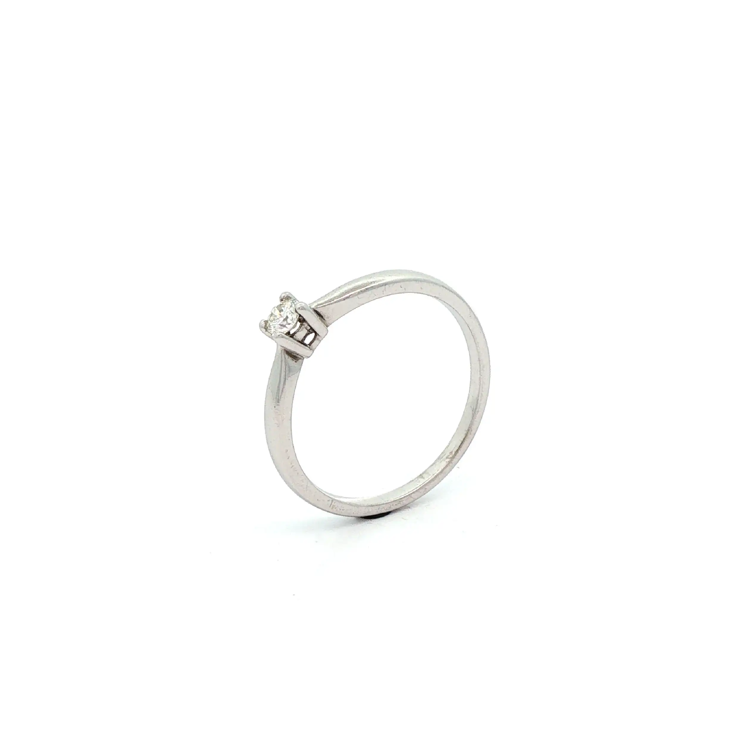 Ring Weißgold mit Brillant Ring Weißgold mit Brillant