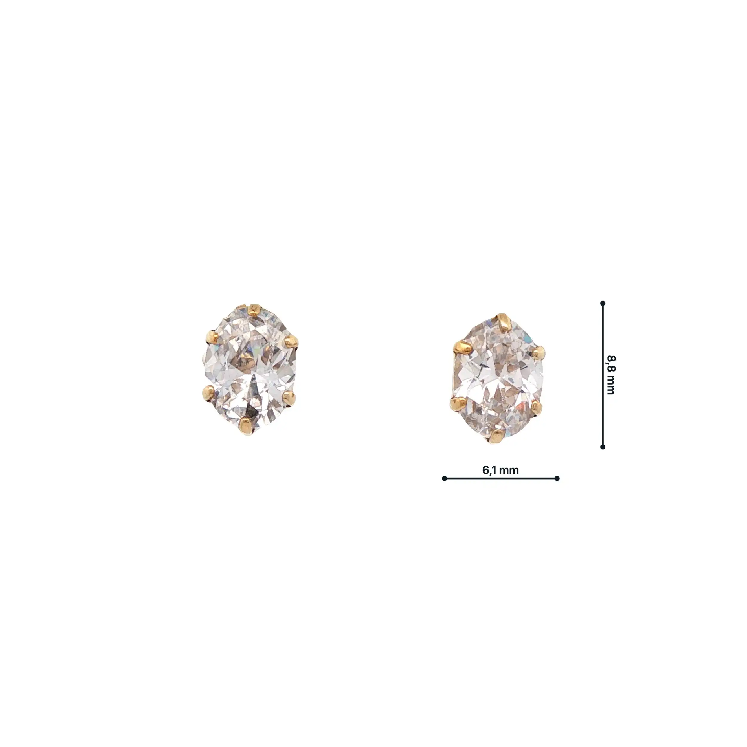 Ohrstecker Gelbgold mit Zirkonia