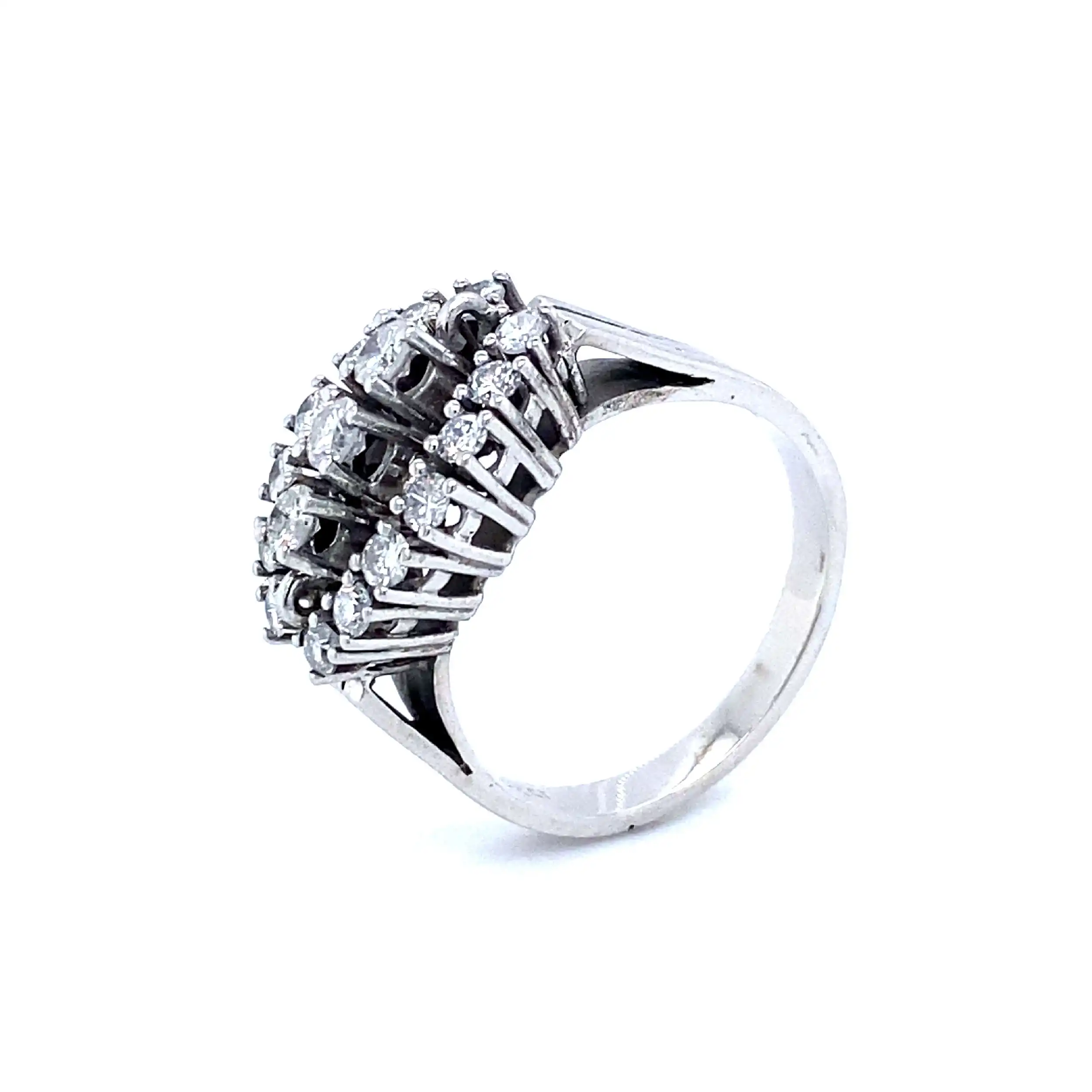 Ring Weißgold mit Brillanten, graviert mit 1,00ct Ring Weißgold mit Brillanten, graviert mit 1,00ct