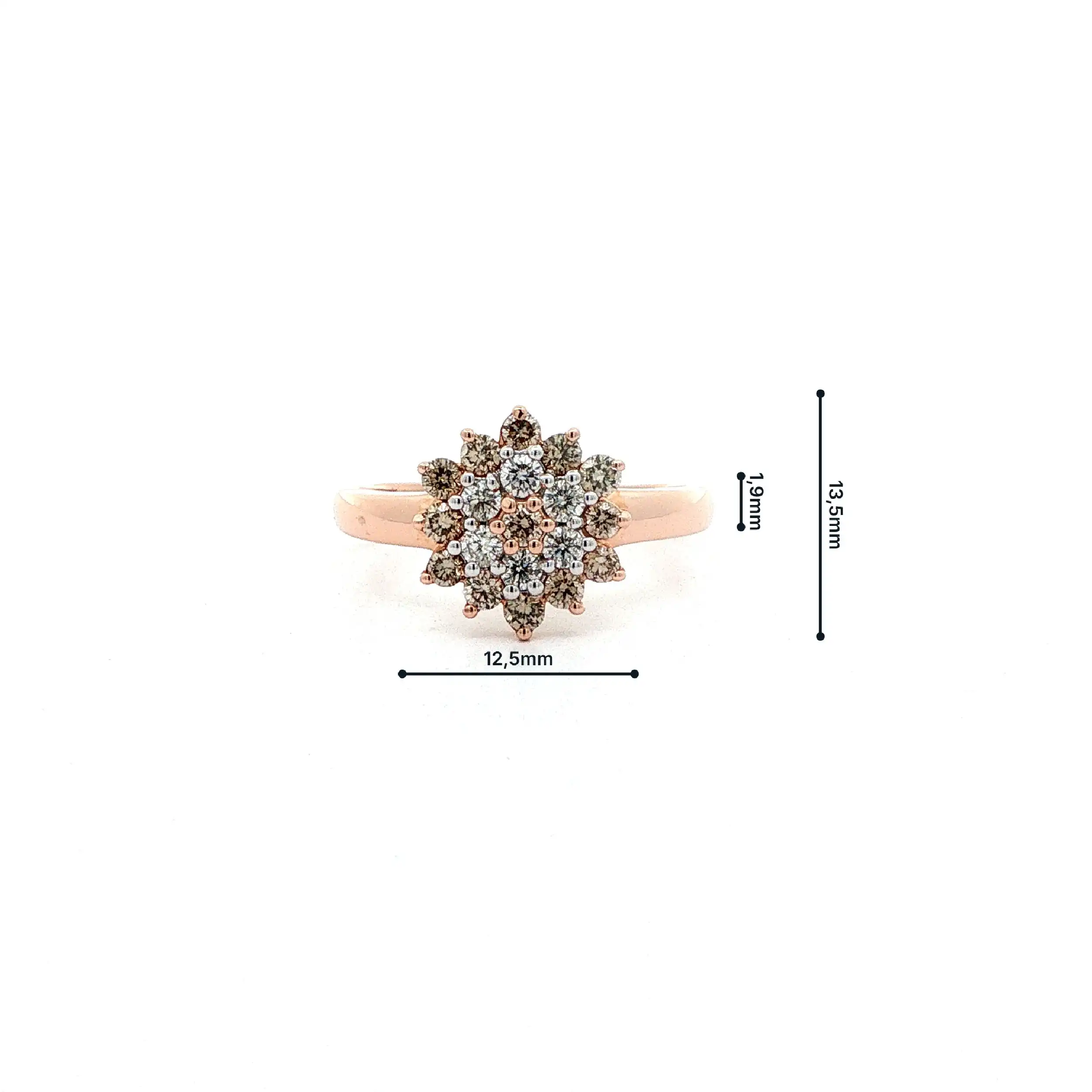 Ring Roségold mit Brillanten