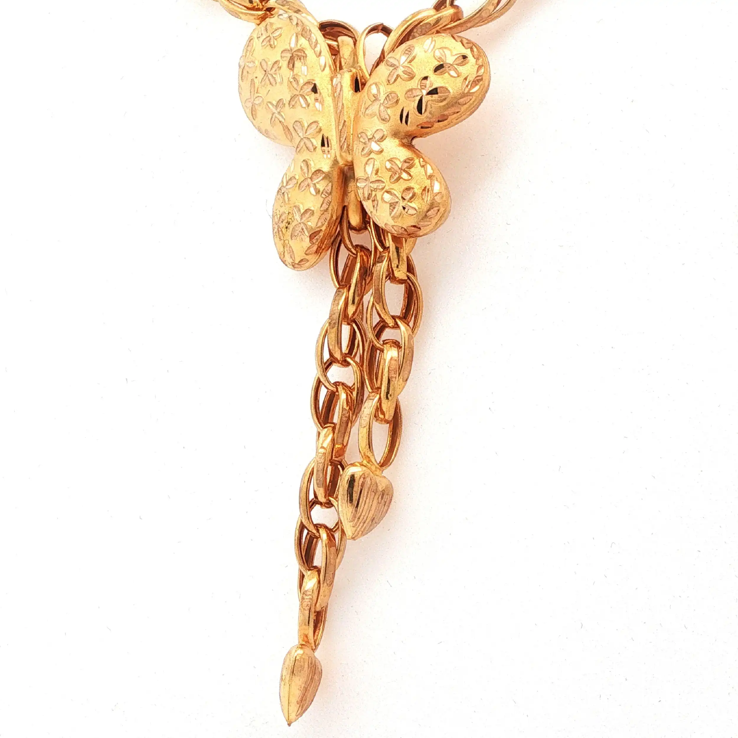 Collier Gelbgold mit Schmetterling