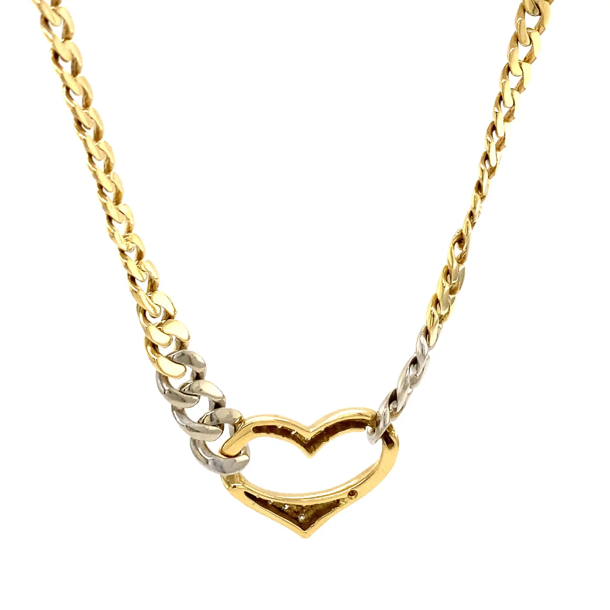Panzercollier Bicolor mit Herz & Brillanten Panzercollier Bicolor mit Herz & Brillanten