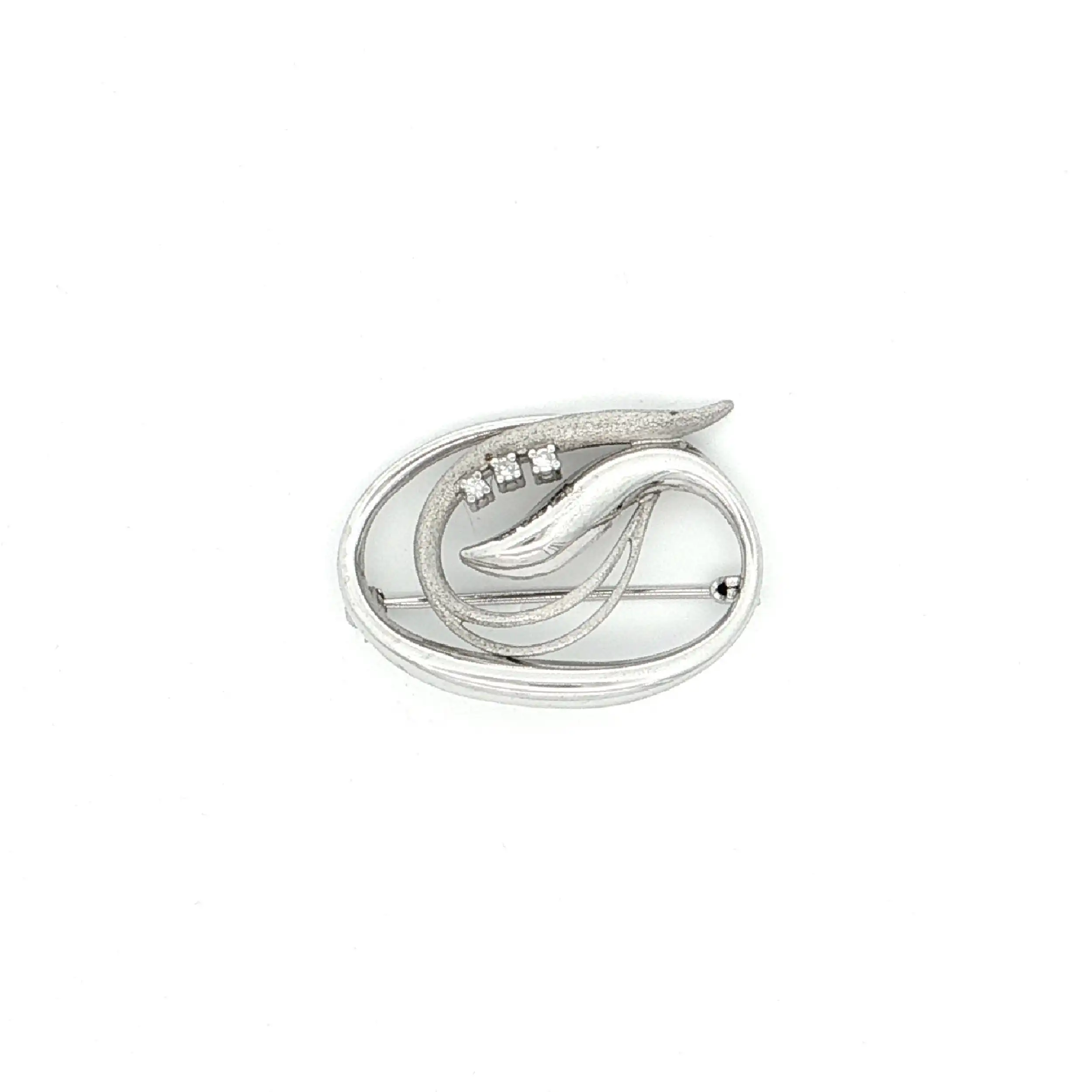 Brosche Weißgold mit Diamanten Brosche Weißgold mit Diamanten