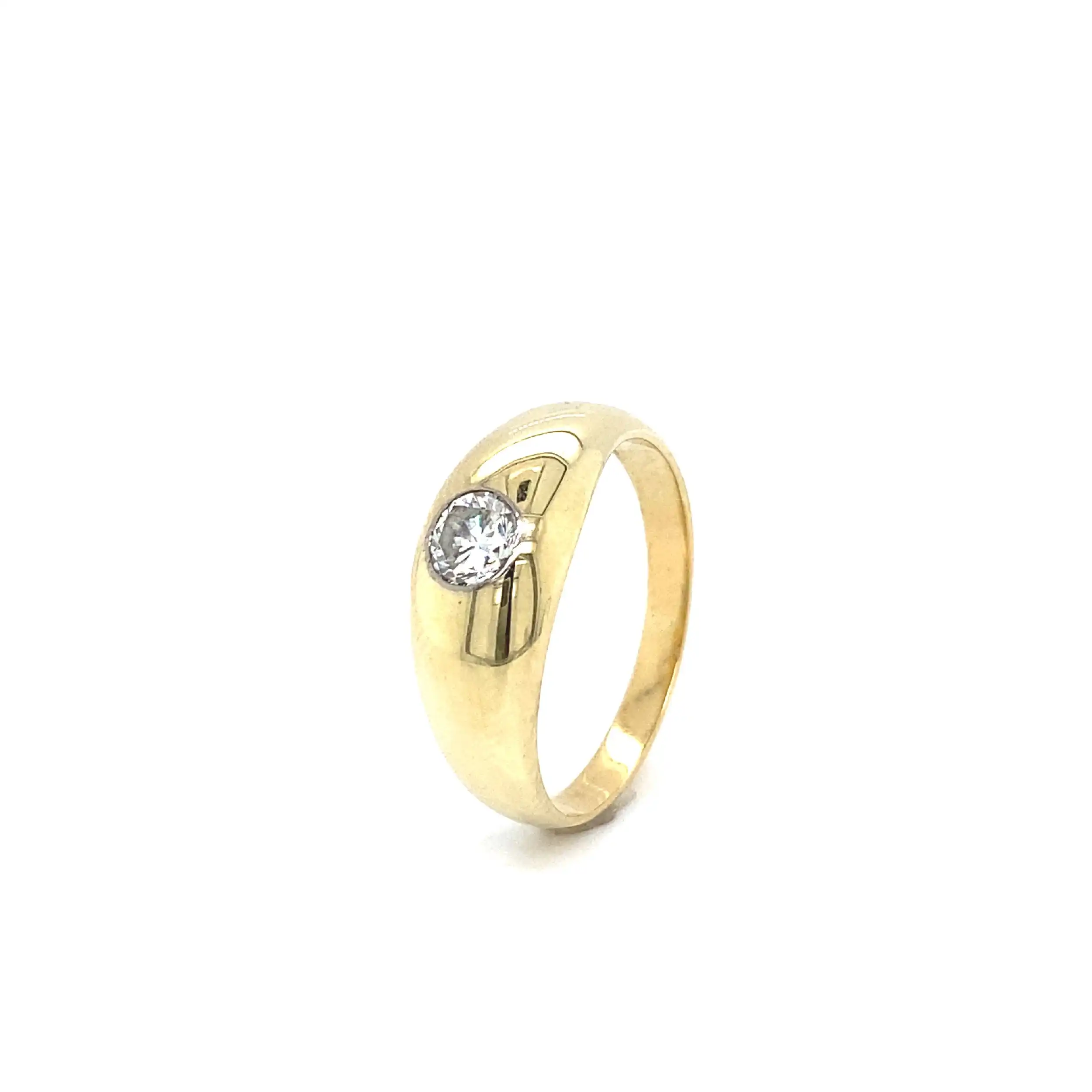 Ring mit Brillant, graviert mit 0,50ct Ring mit Brillant, graviert mit 0,50ct
