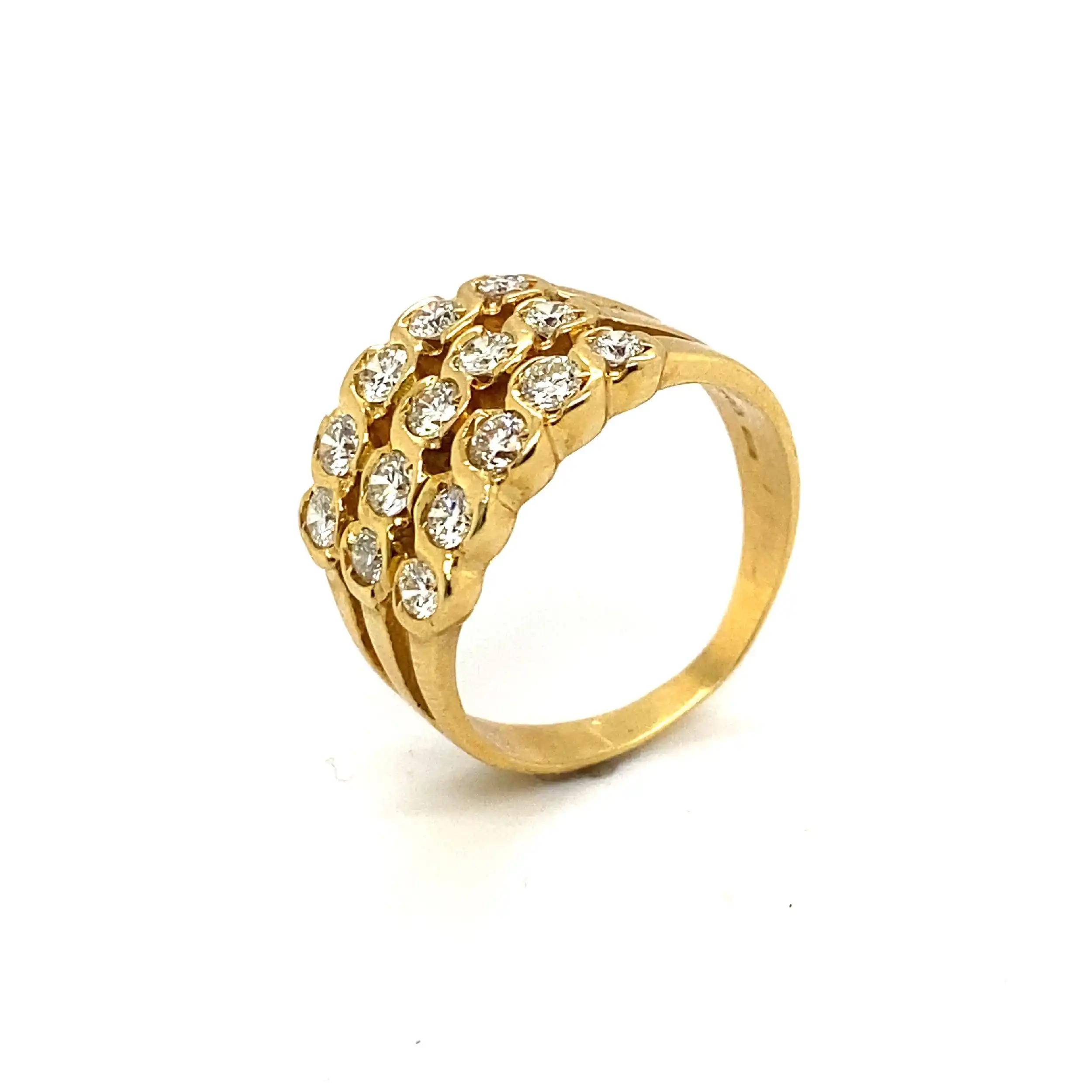 Ring Gelbgold mit 15 Brillanten Ring Gelbgold mit 15 Brillanten