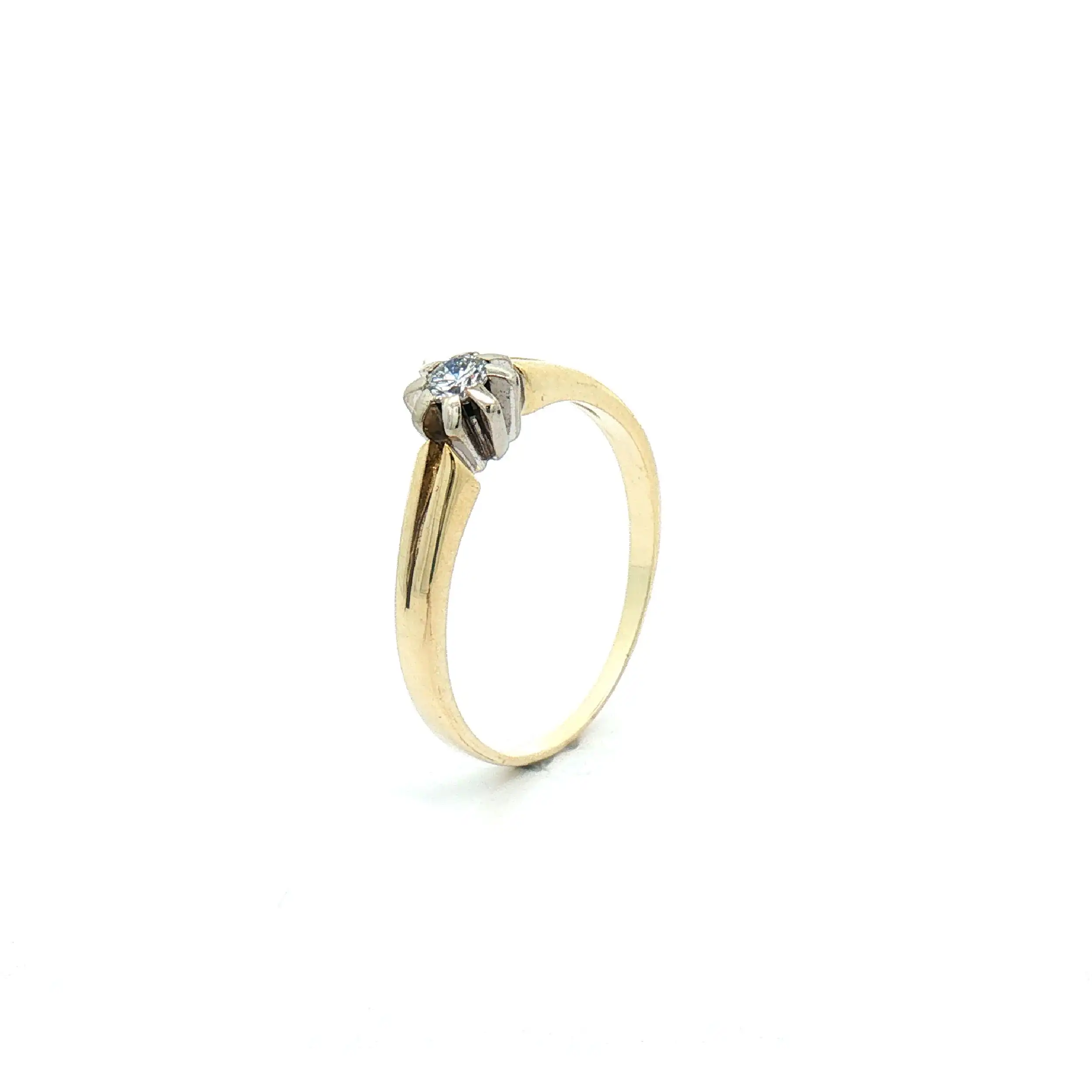 Ring Bicolor mit Brillant Ring Bicolor mit Brillant