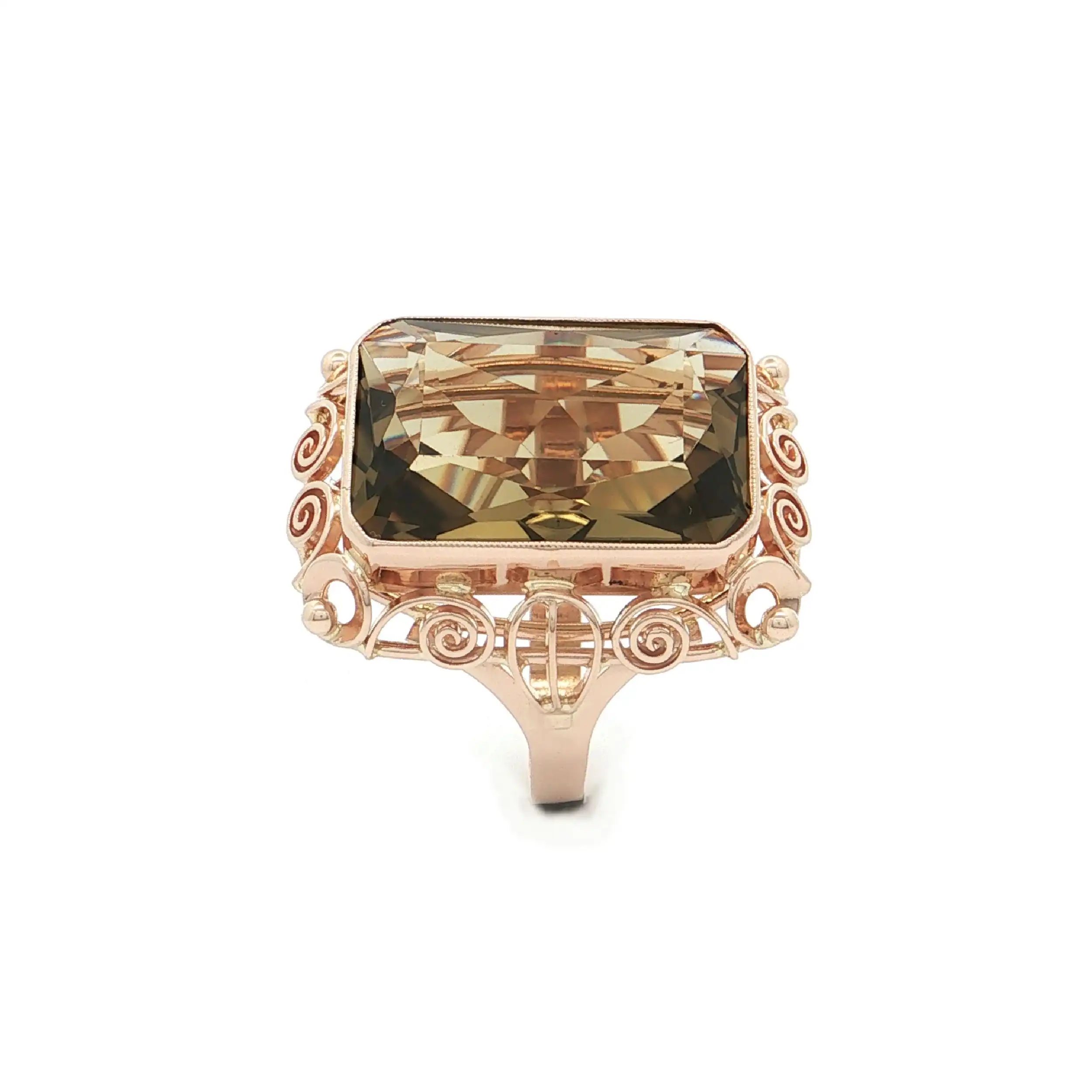 Ring Roségold mit Rauch-Citrin