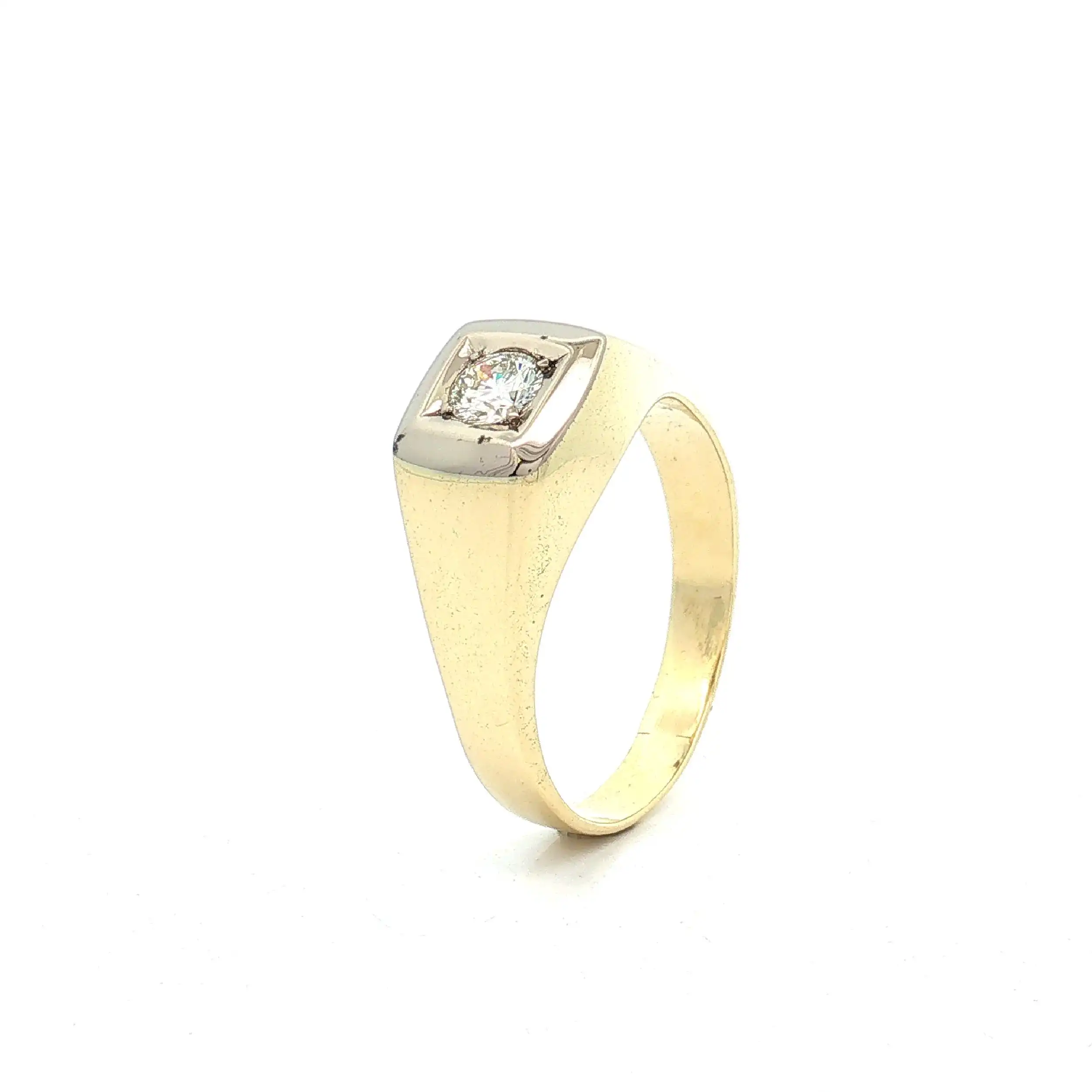 Ring Bicolor mit Solitär Brillanten Ring Bicolor mit Solitär Brillanten