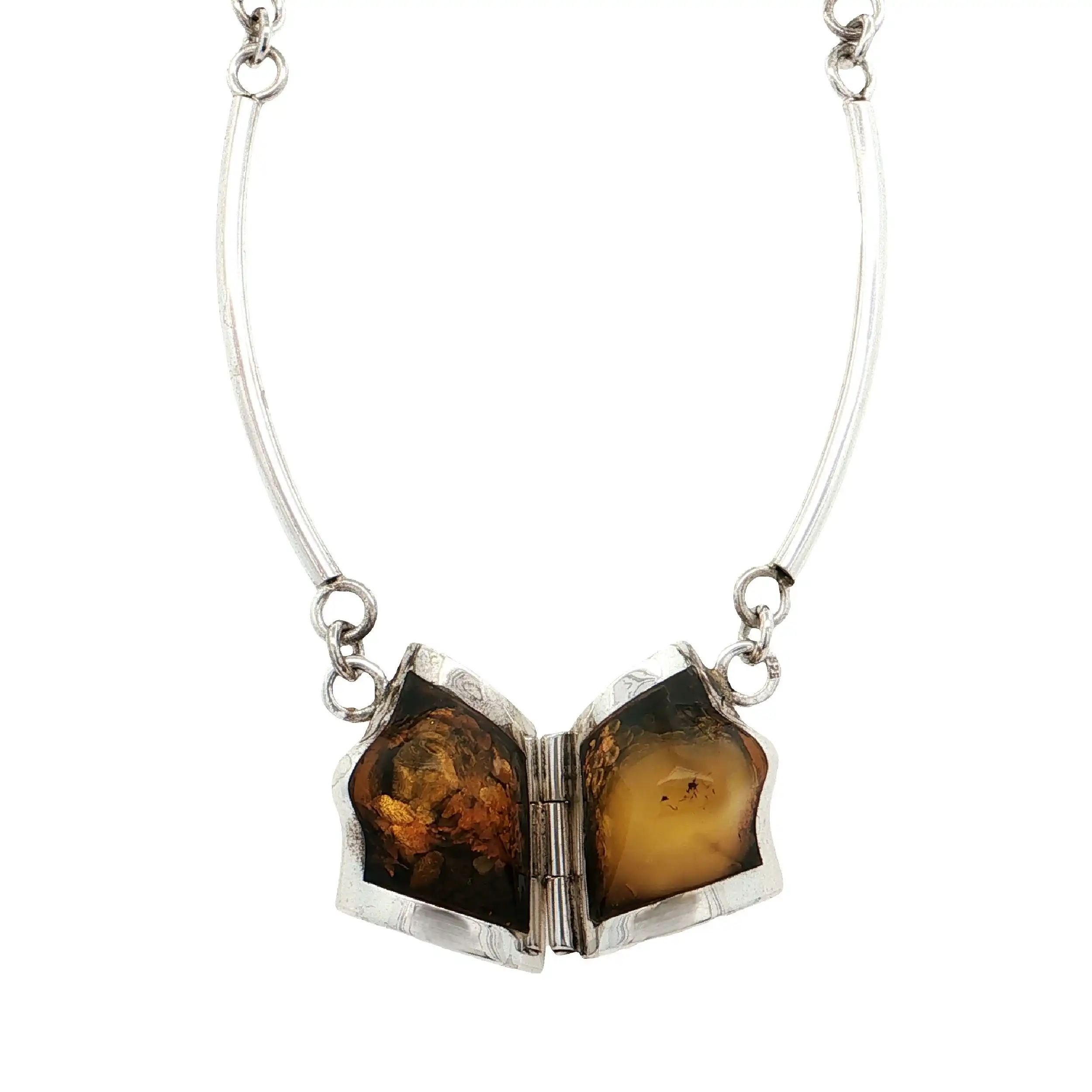 Collier Silber mit Bernstein Collier Silber mit Bernstein