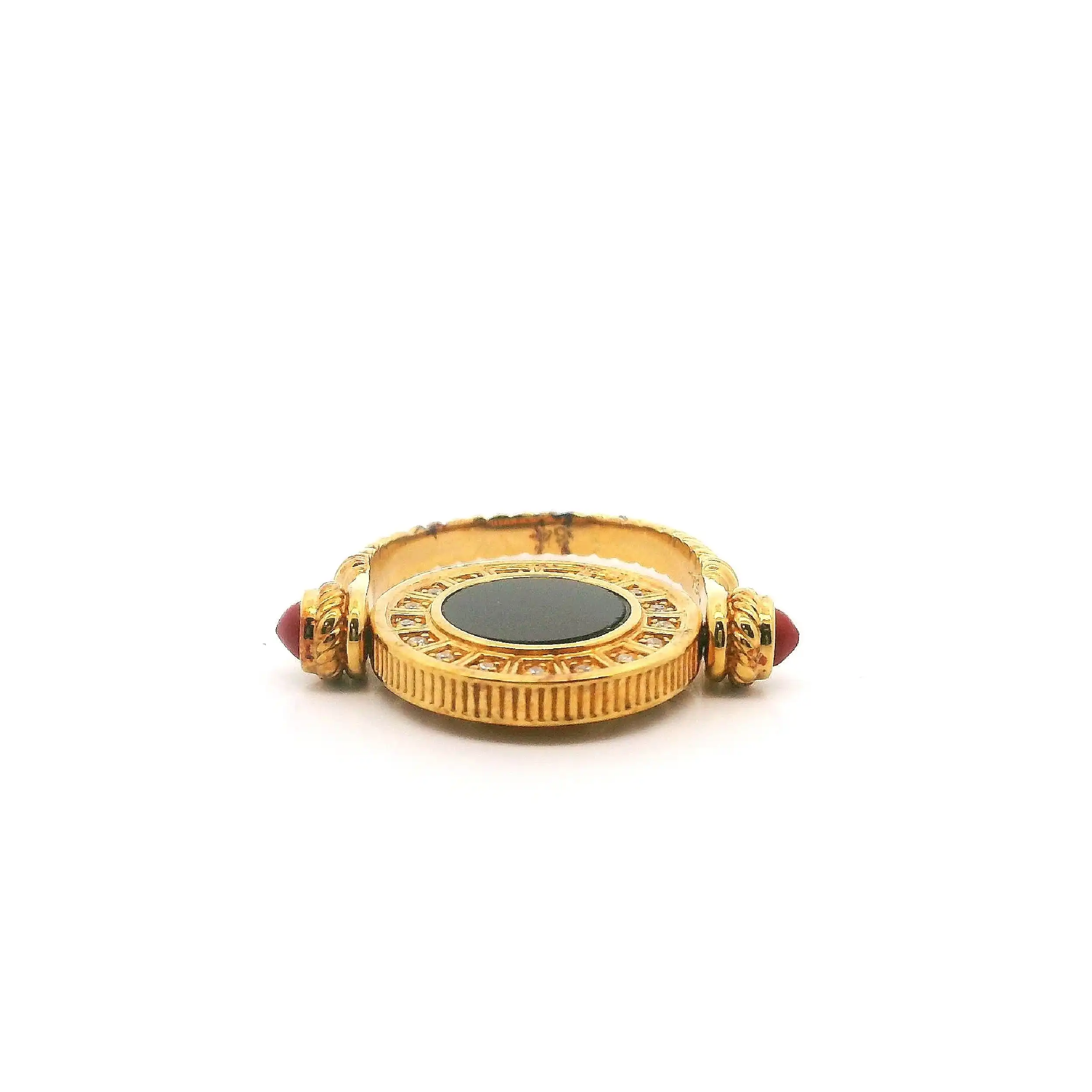 Ring Silber vergoldet Thomas Sabo drehbar Onyx und Zirkonia Ring Silber vergoldet Thomas Sabo drehbar Onyx und Zirkonia