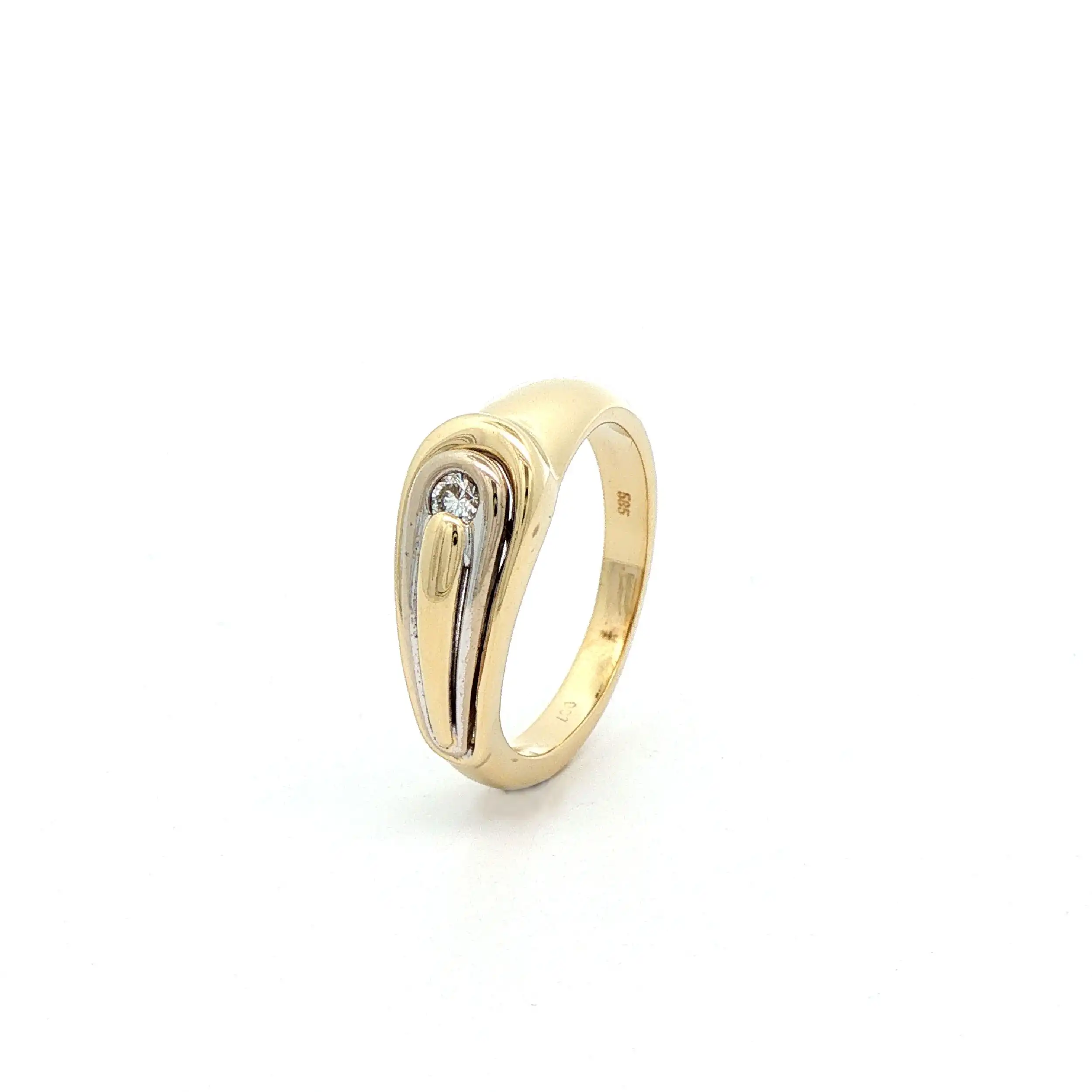 Ring Bicolor mit Brillant