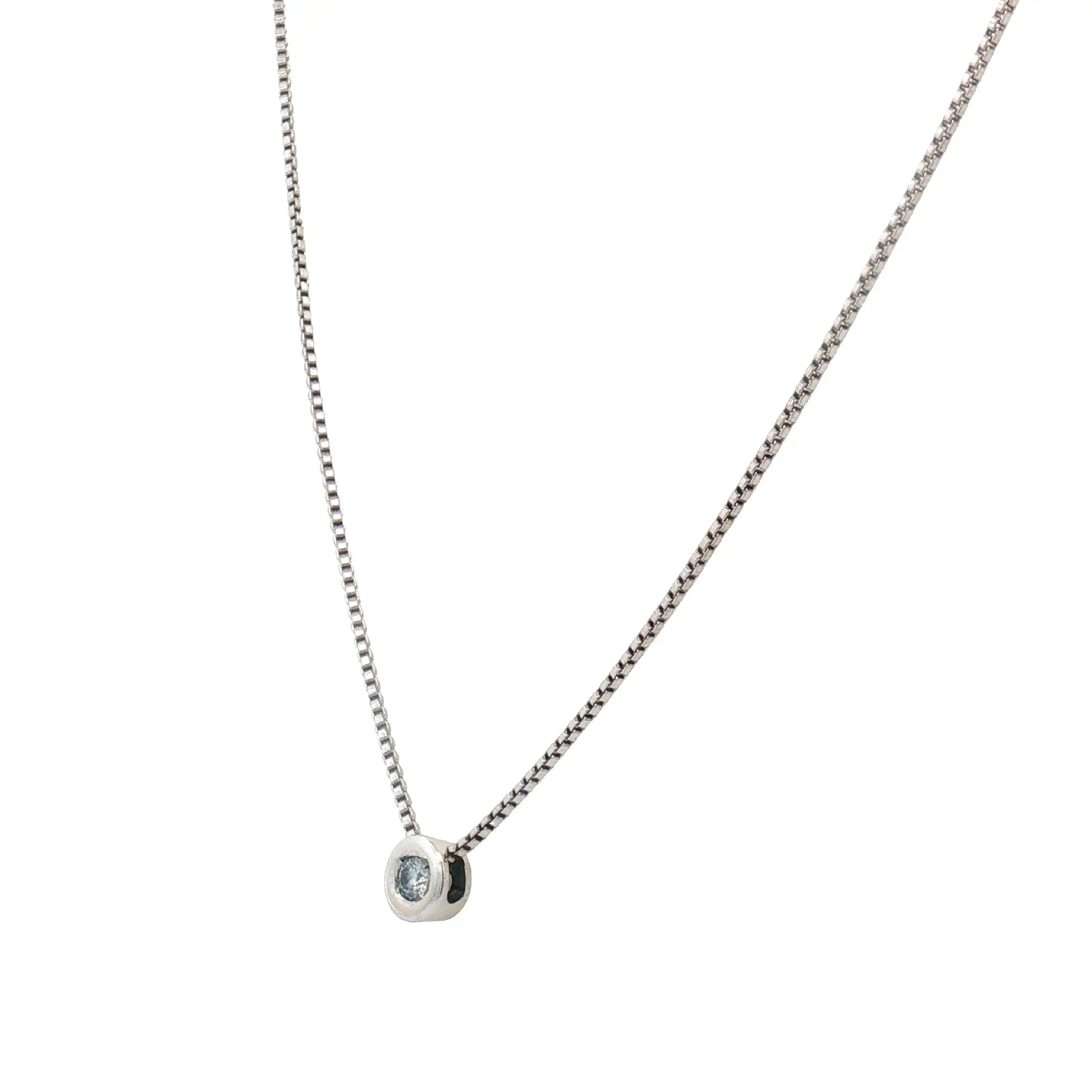 Venezianerkette Weißgold mit Diamantanhänger Venezianerkette Weißgold mit Diamantanhänger