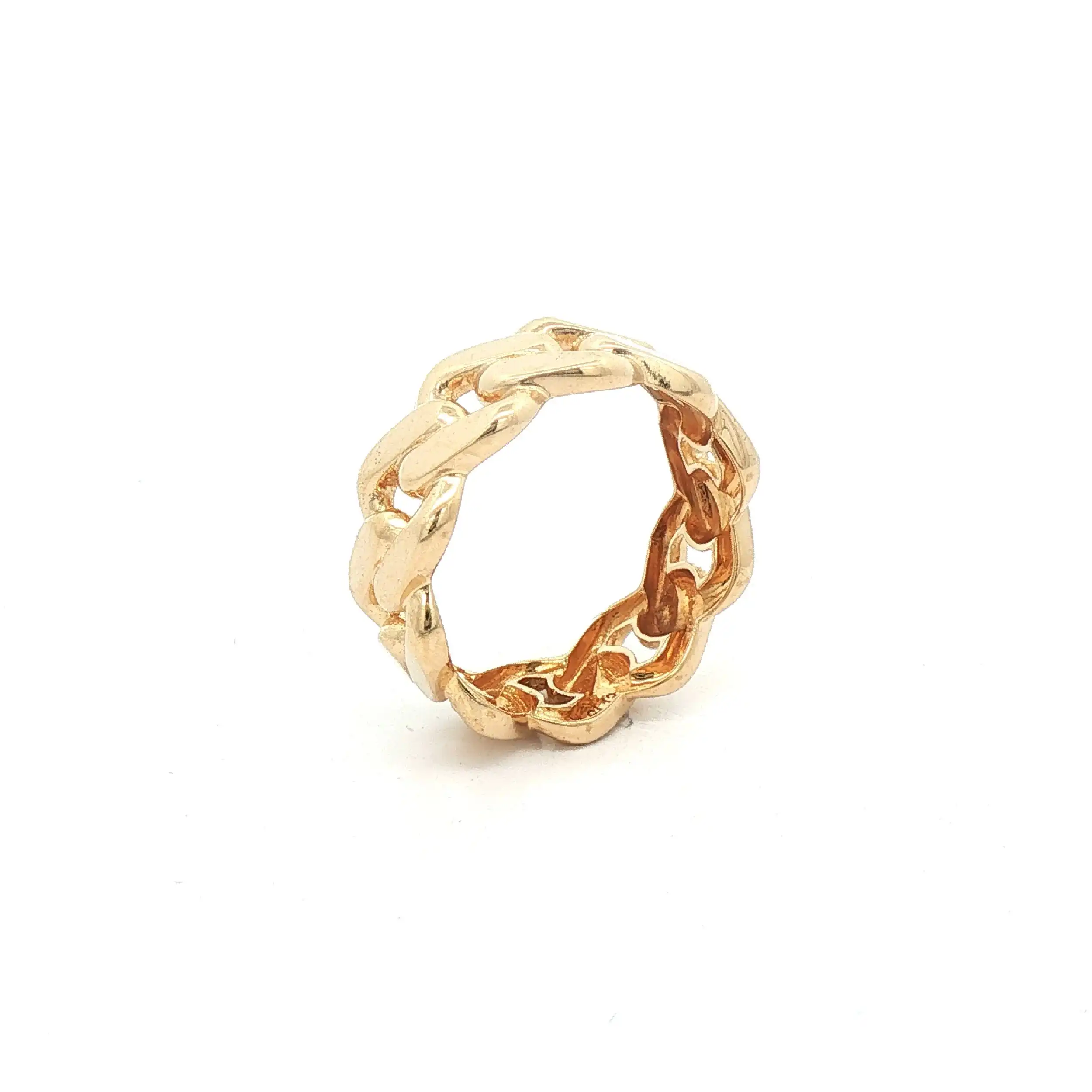 Ring Gelbgold Kettenmuster