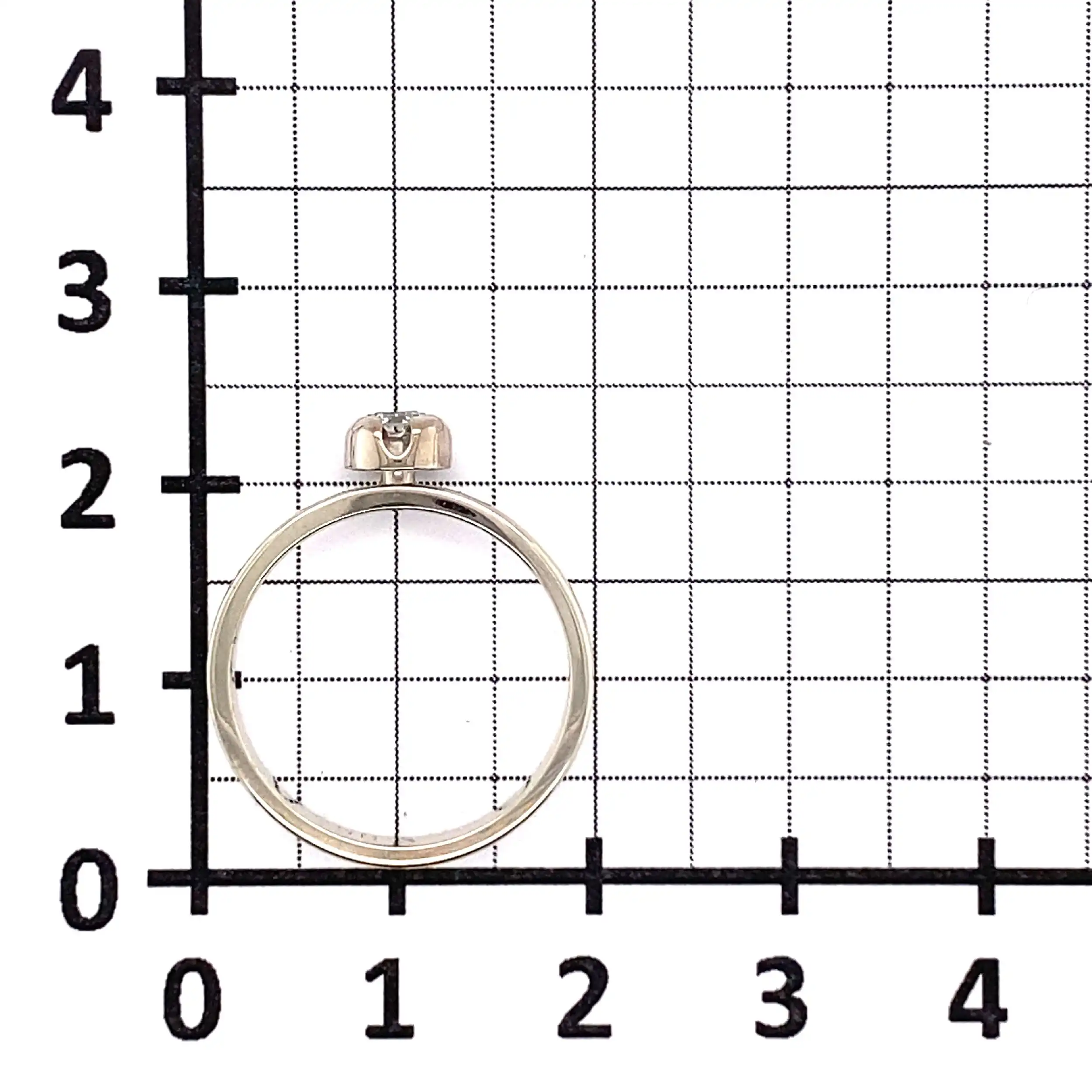 Ring Weißgold mit Brillant, graviert mit 0,16ct. W/SI
