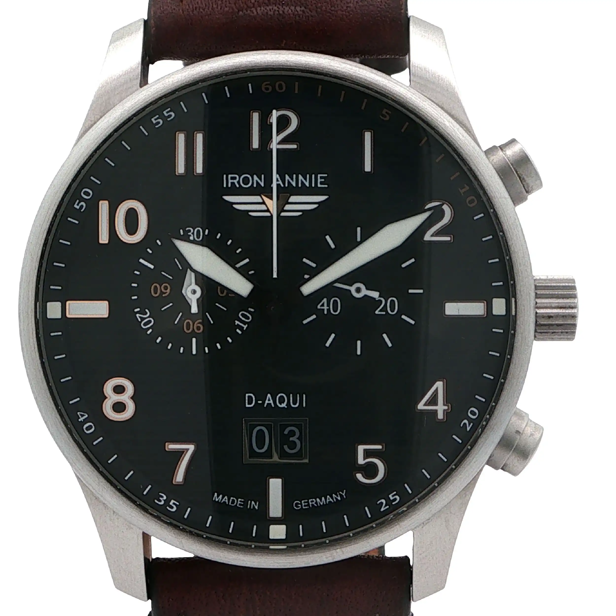 Herrenuhr "Iron Annie" by Uhrenwerke Ruhla mit Lederband Herrenuhr "Iron Annie" by Uhrenwerke Ruhla mit Lederband