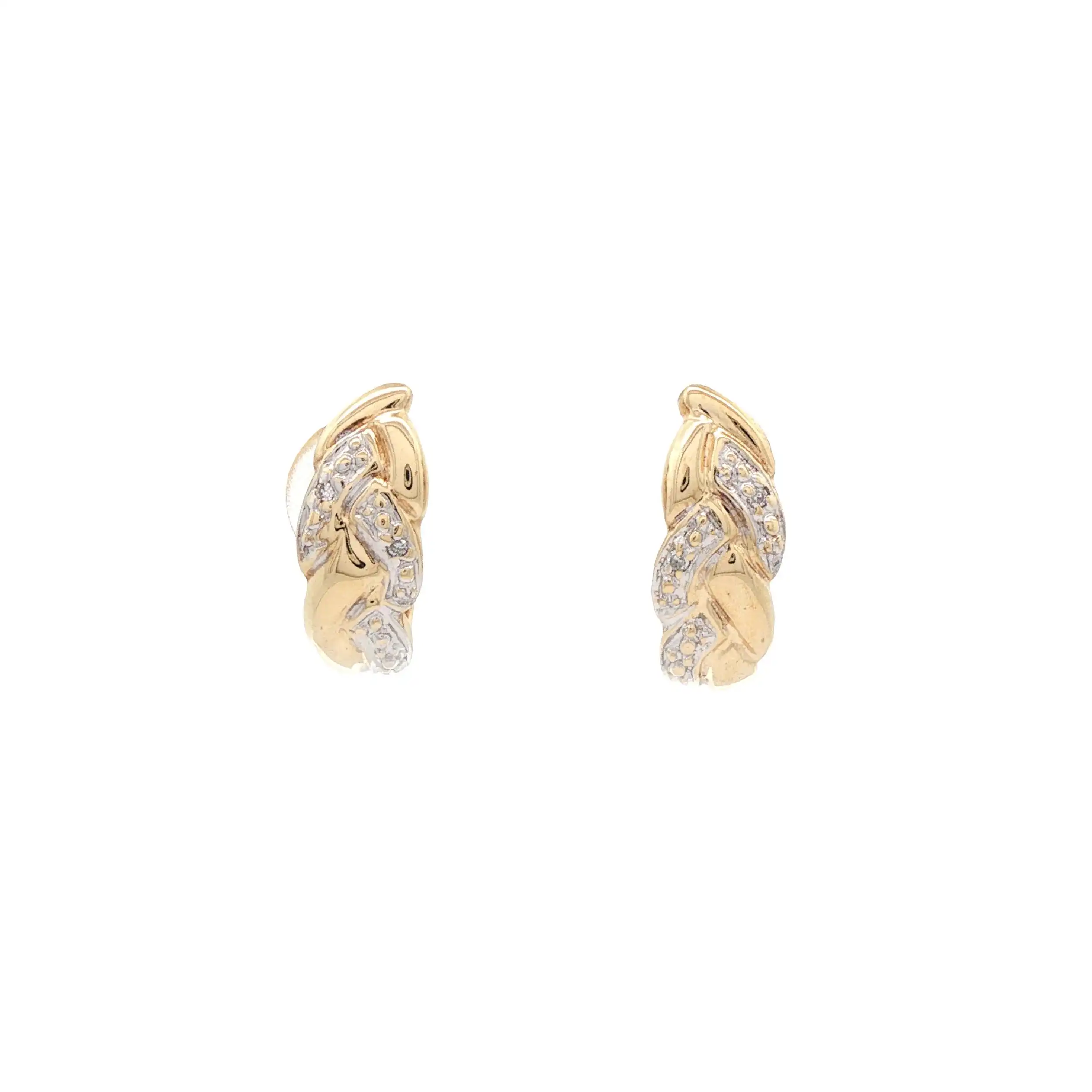 Ohrstecker Gelbgold mit Diamanten