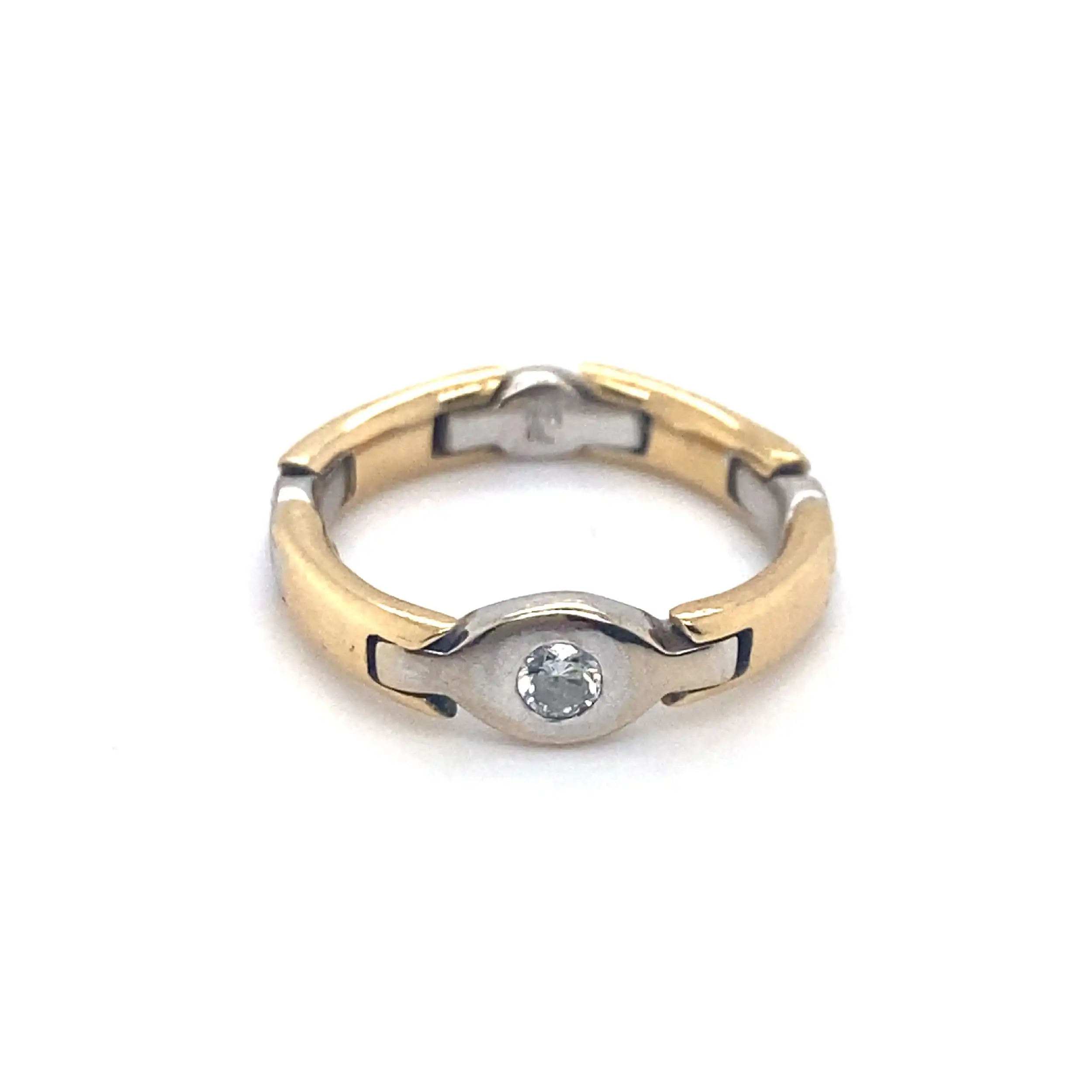 Ring Bicolor mit Brillant Ring Bicolor mit Brillant
