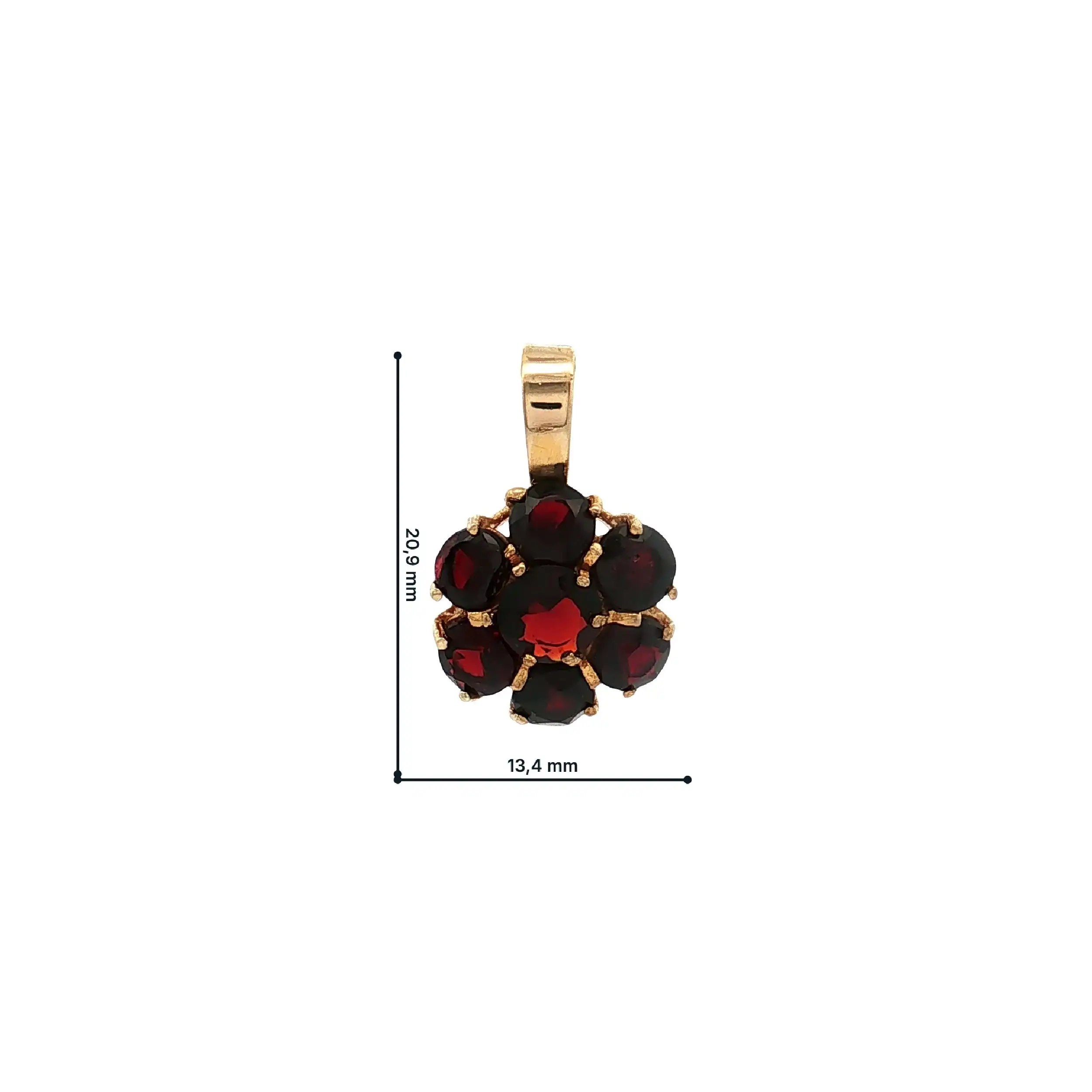 Anhänger Gelbgold mit Granat Anhänger Gelbgold mit Granat