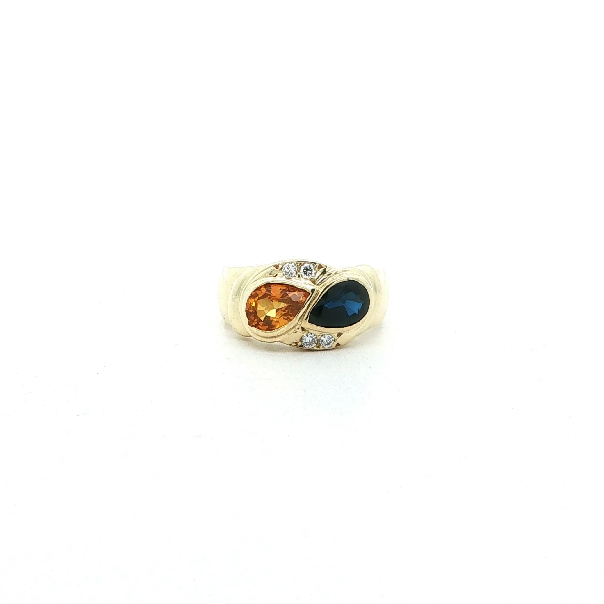Ring Gelbgold mit Saphiren & Brillanten