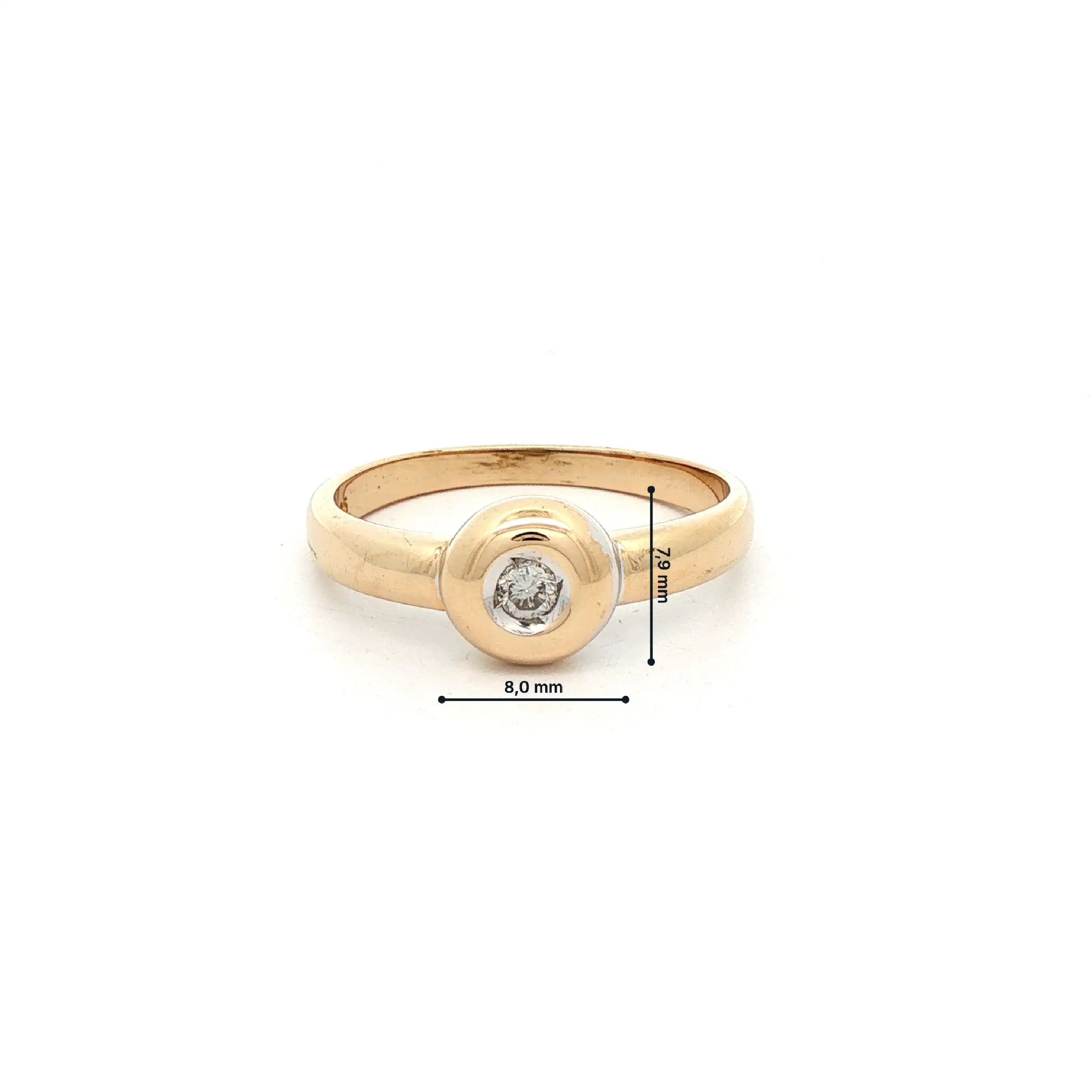 Ring Bicolor mit Brillant Ring Bicolor mit Brillant