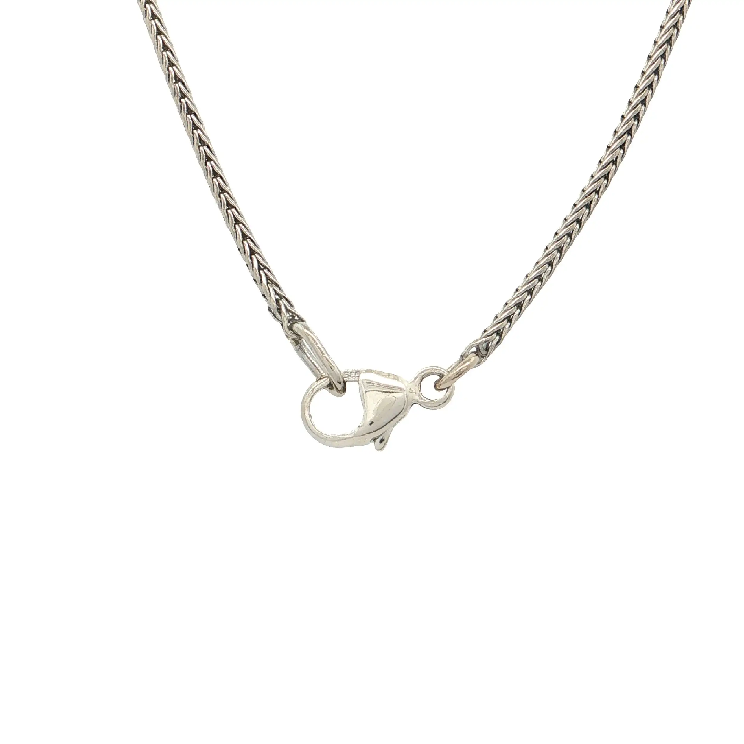 Collier Weißgold mit Perle, Brillant und Almandin Granat Collier Weißgold mit Perle, Brillant und Almandin Granat