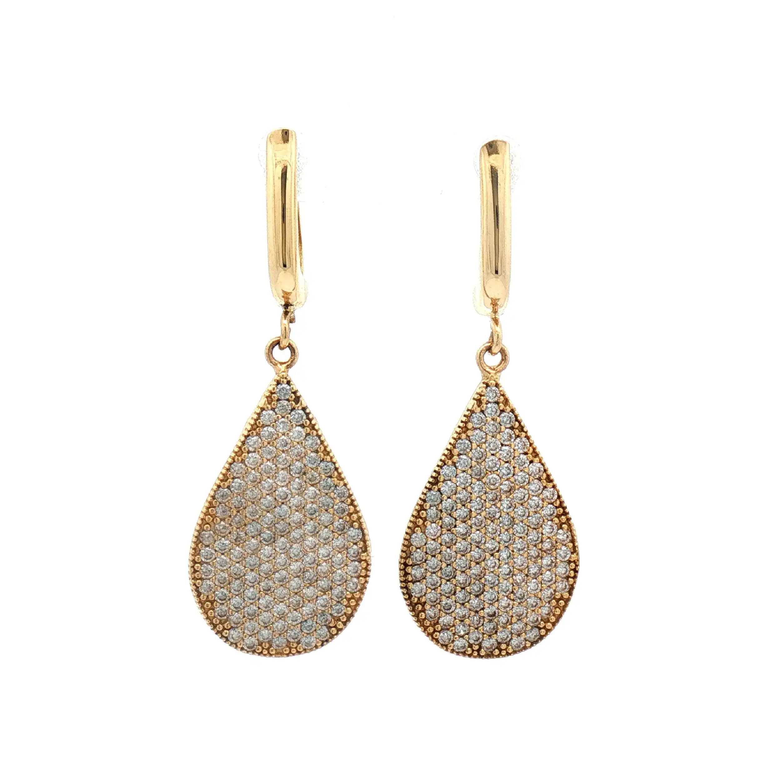 Ohrhänger Gelbgold mit Zirkonia Ohrhänger Gelbgold mit Zirkonia