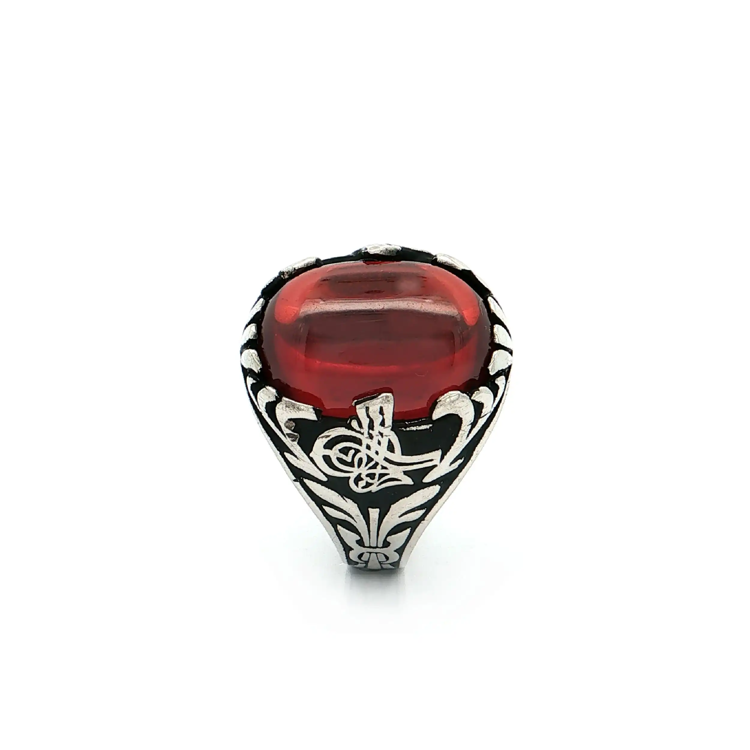 Ring Silber mit rotem Farbstein Ring Silber mit rotem Farbstein
