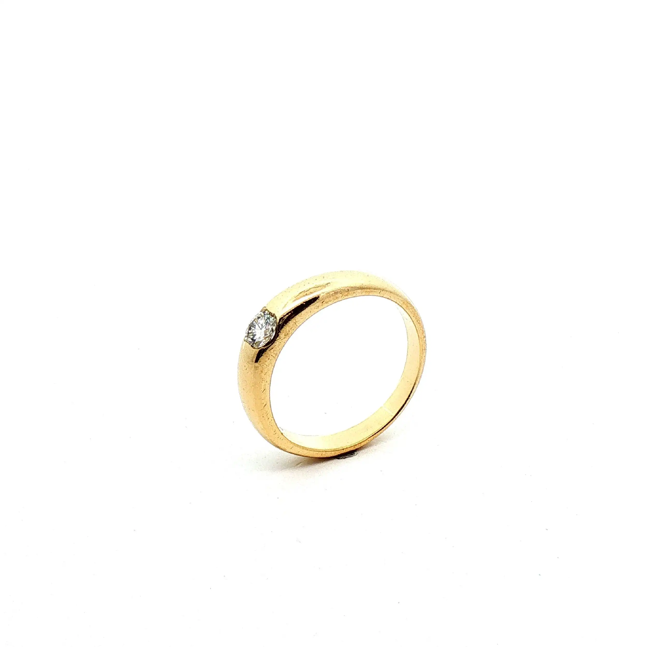 Ring Gelbgold Christ mit Brillant