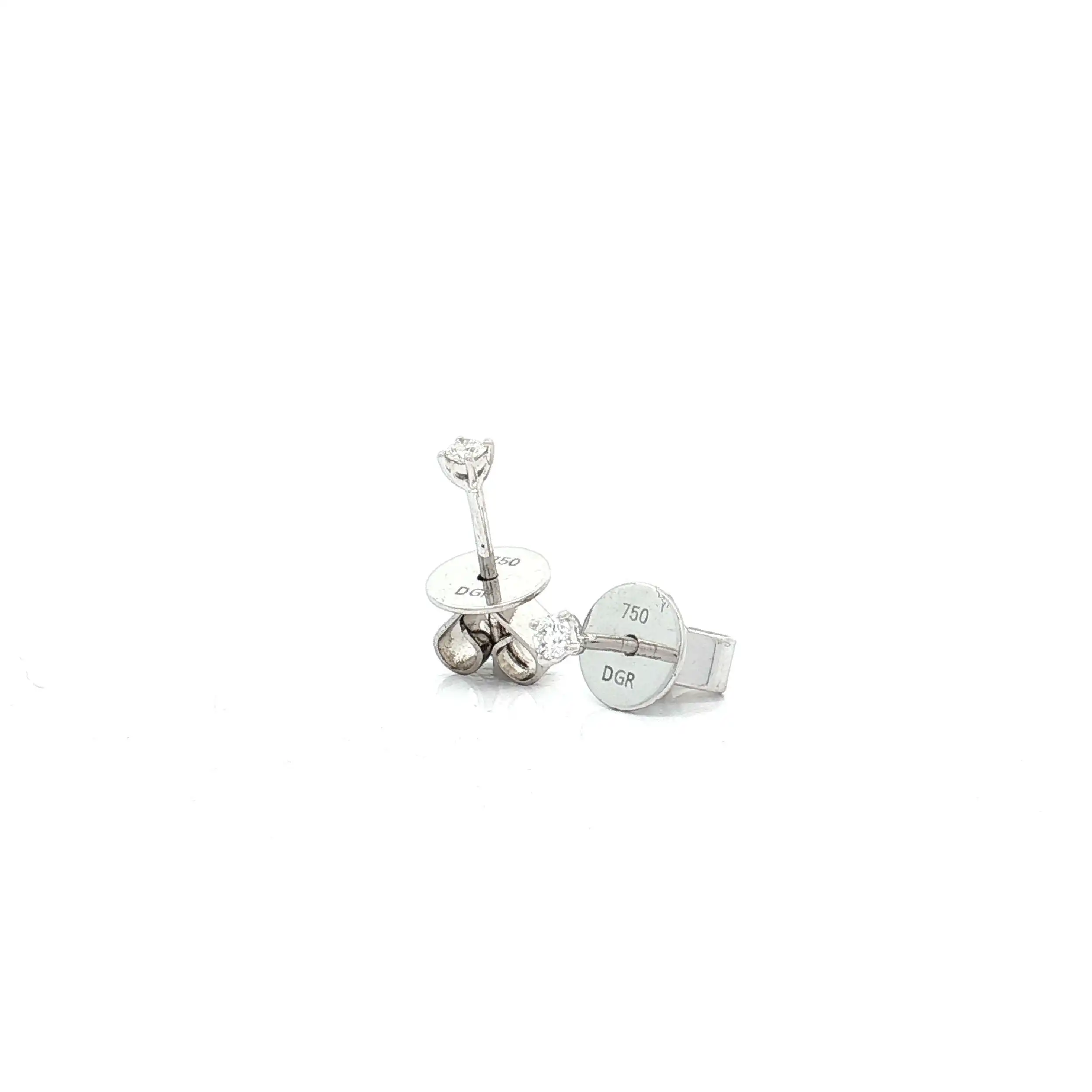 Solitärohrstecker Weißgold mit Brillant Solitär Solitärohrstecker Weißgold mit Brillant Solitär