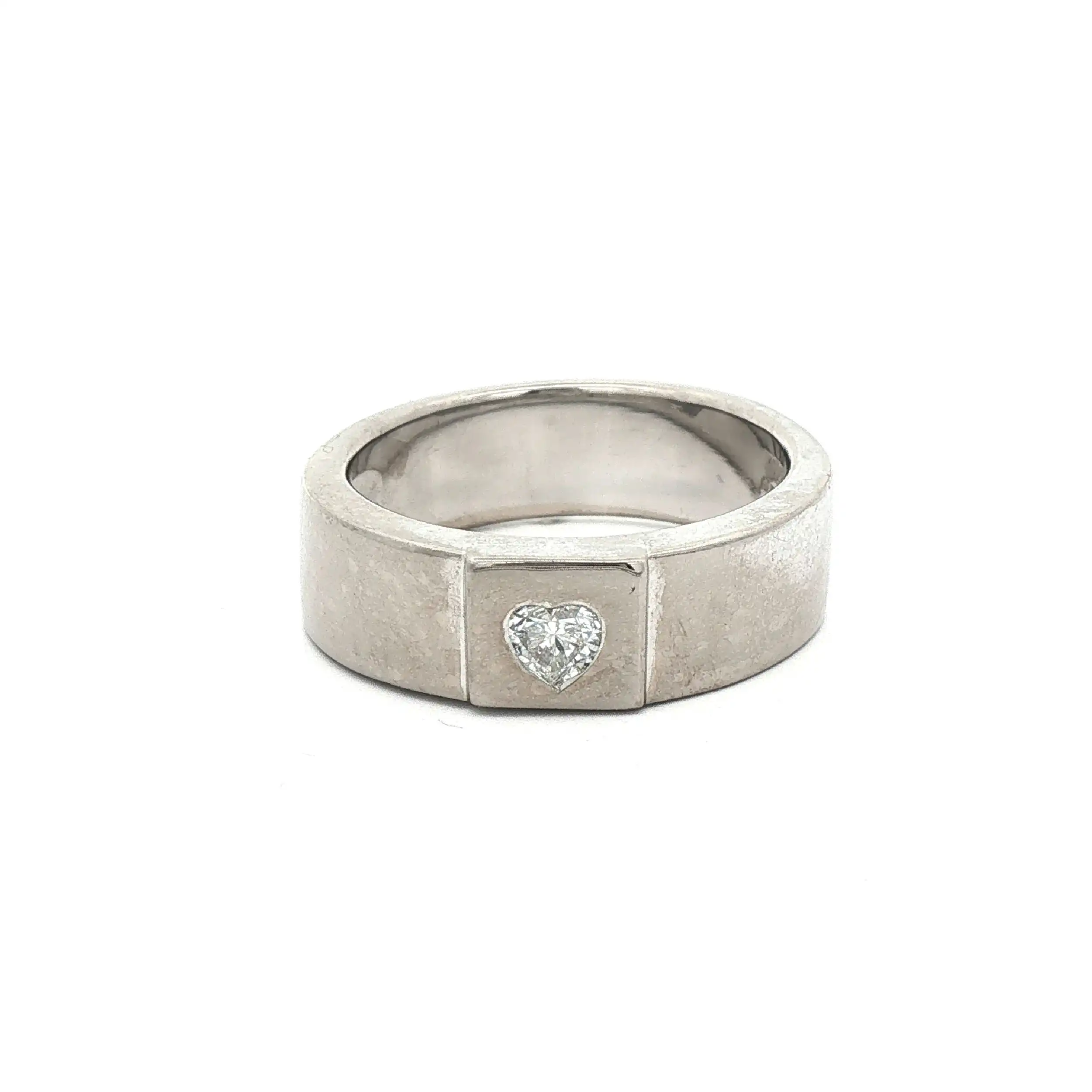 Ring Weißgold mit Brillant Herzchen