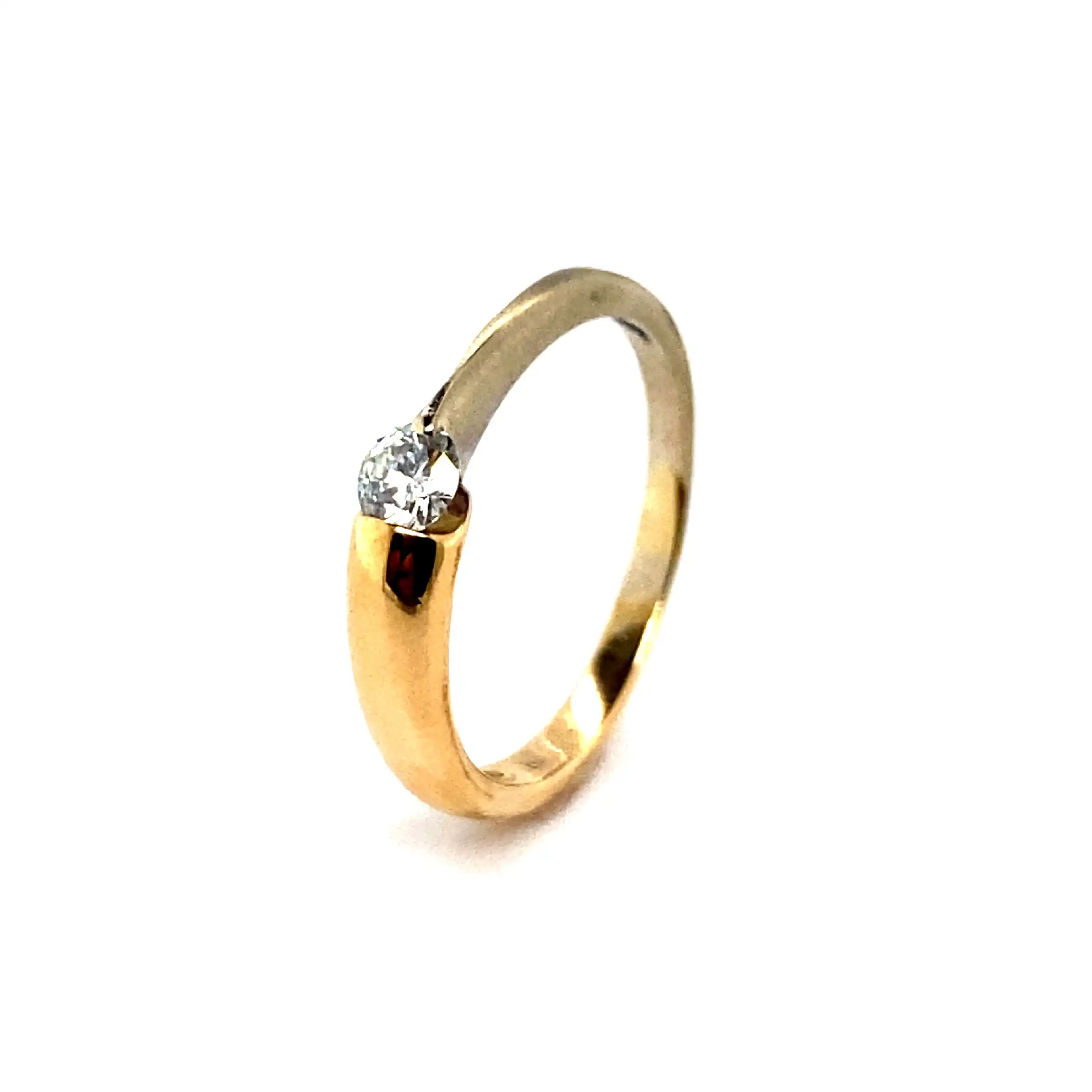 Ring Bicolor mit Brillant Ring Bicolor mit Brillant