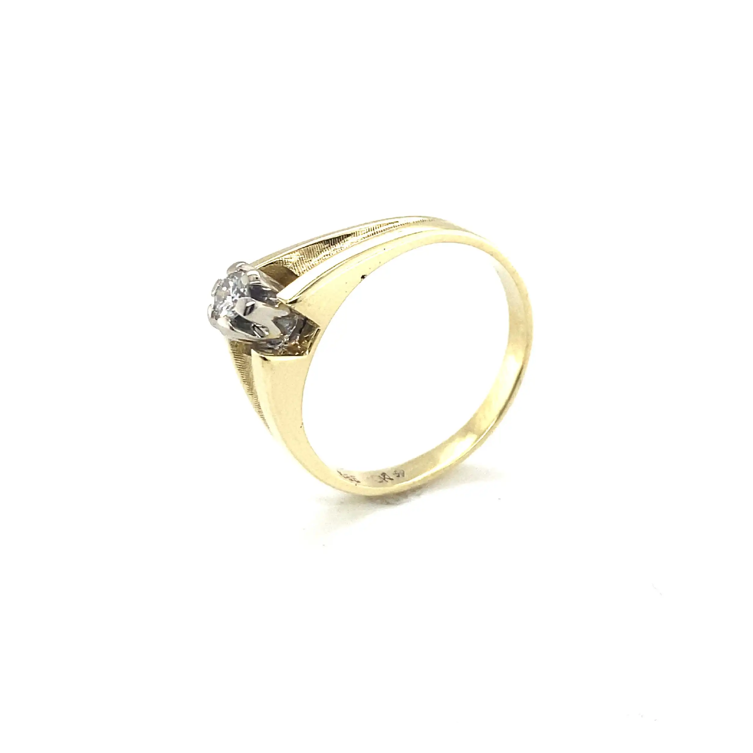 Ring Bicolor mit Brillant Ring Bicolor mit Brillant
