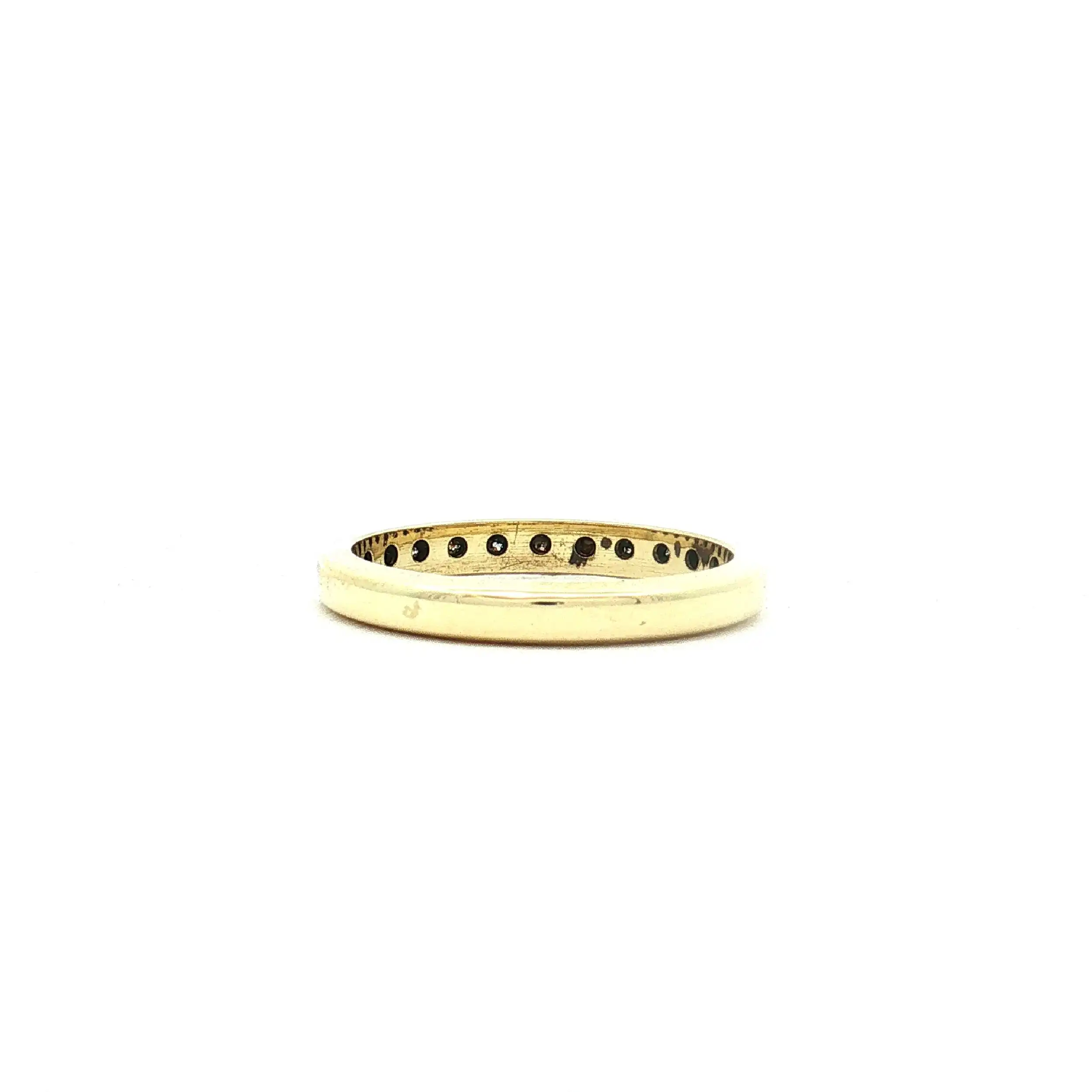 Halbmemoryring Gelbgold mit Brillanten, graviert mit 0,22ct Halbmemoryring Gelbgold mit Brillanten, graviert mit 0,22ct