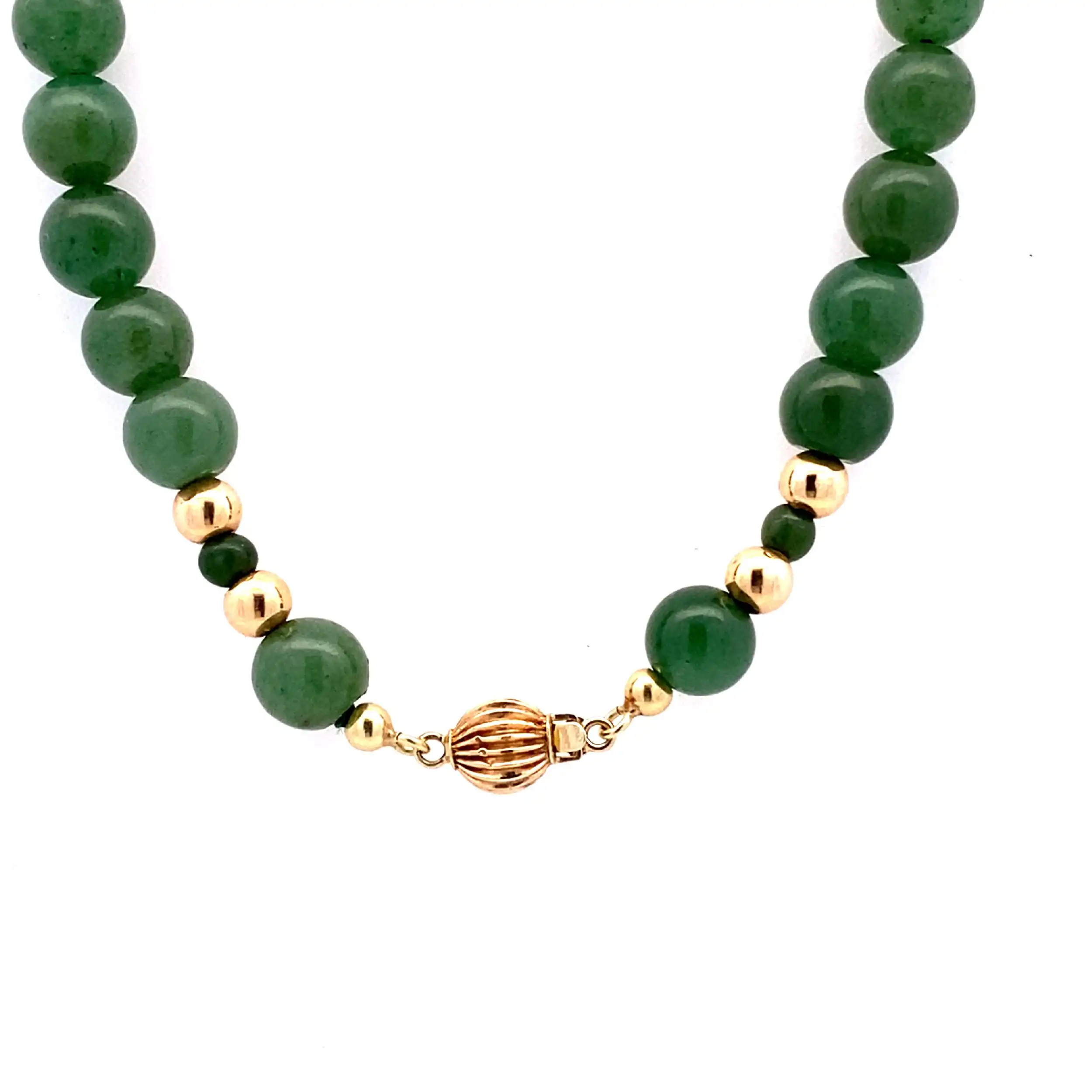 Perlenkette Gelbgold Kugeln
