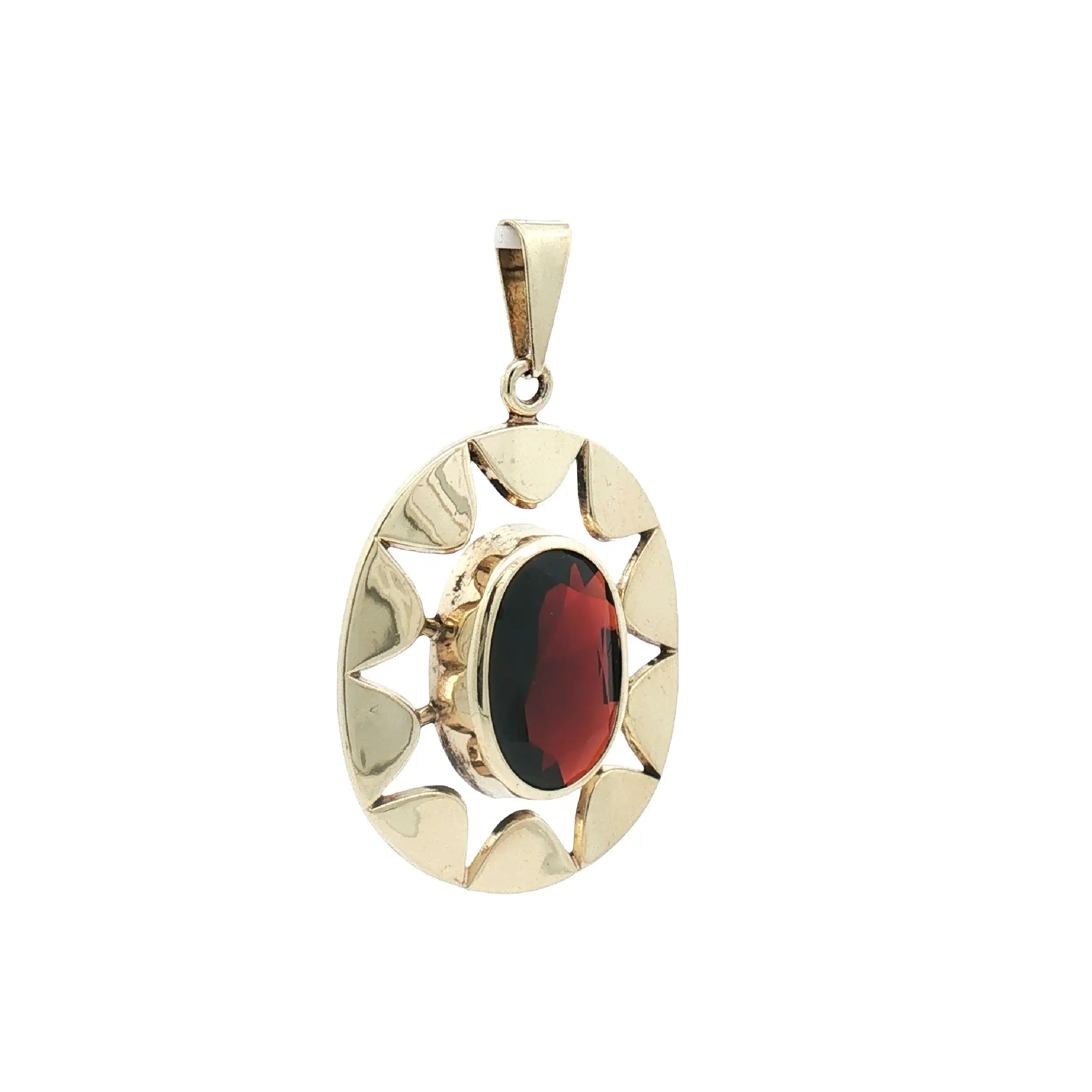 Anhänger Gelbgold mit Granat