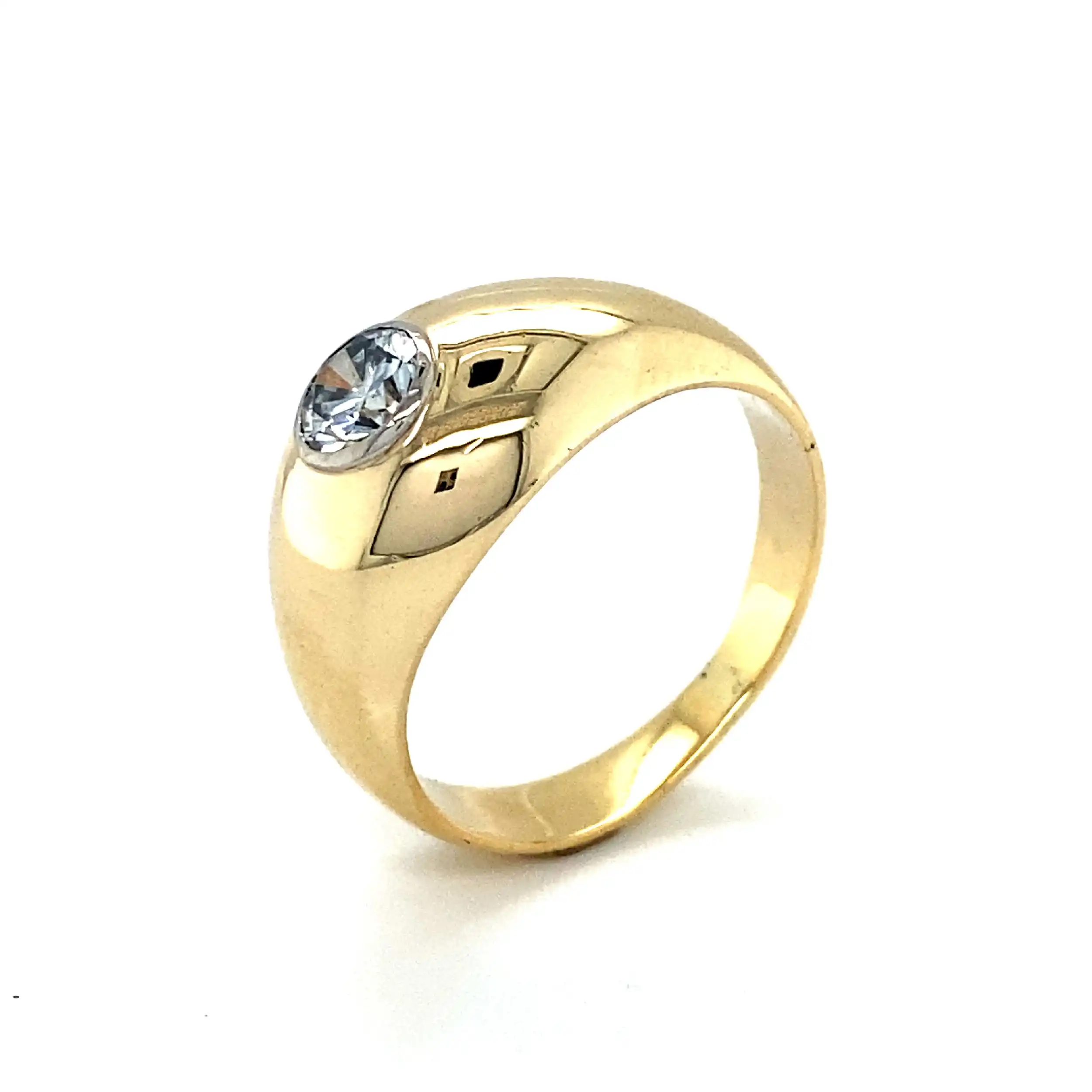 Ring Gelbgold mit Brillant Ring Gelbgold mit Brillant