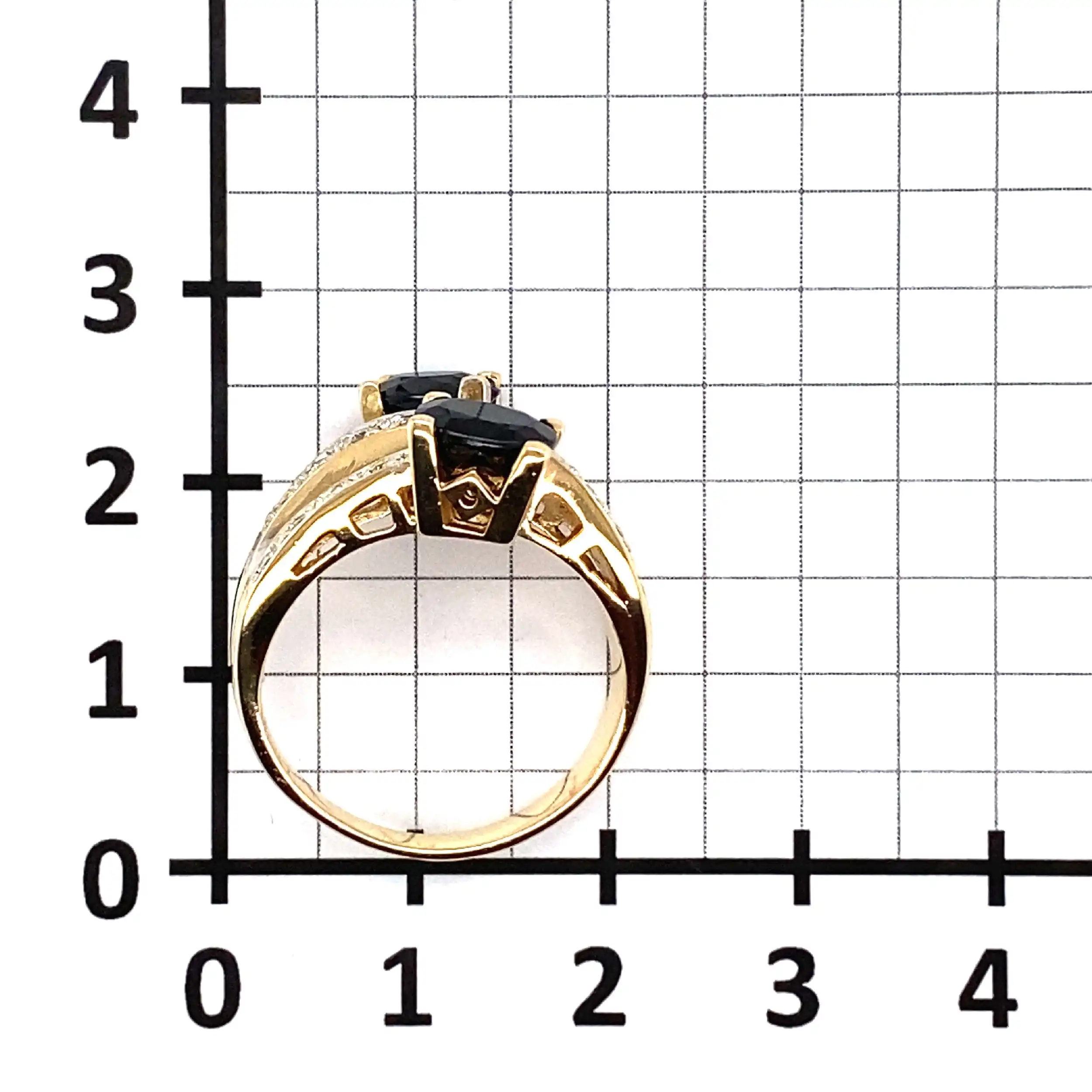 Ring Gelbgold mit blauen Farbsteinen & Brillanten Ring Gelbgold mit blauen Farbsteinen & Brillanten