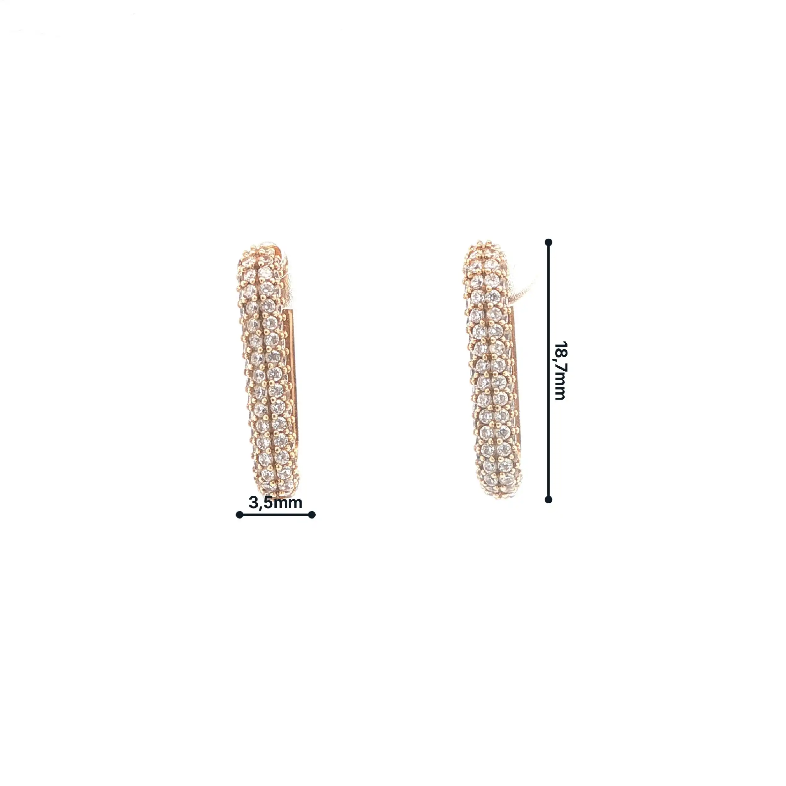 Creolen Gelbgold mit Zirkonia