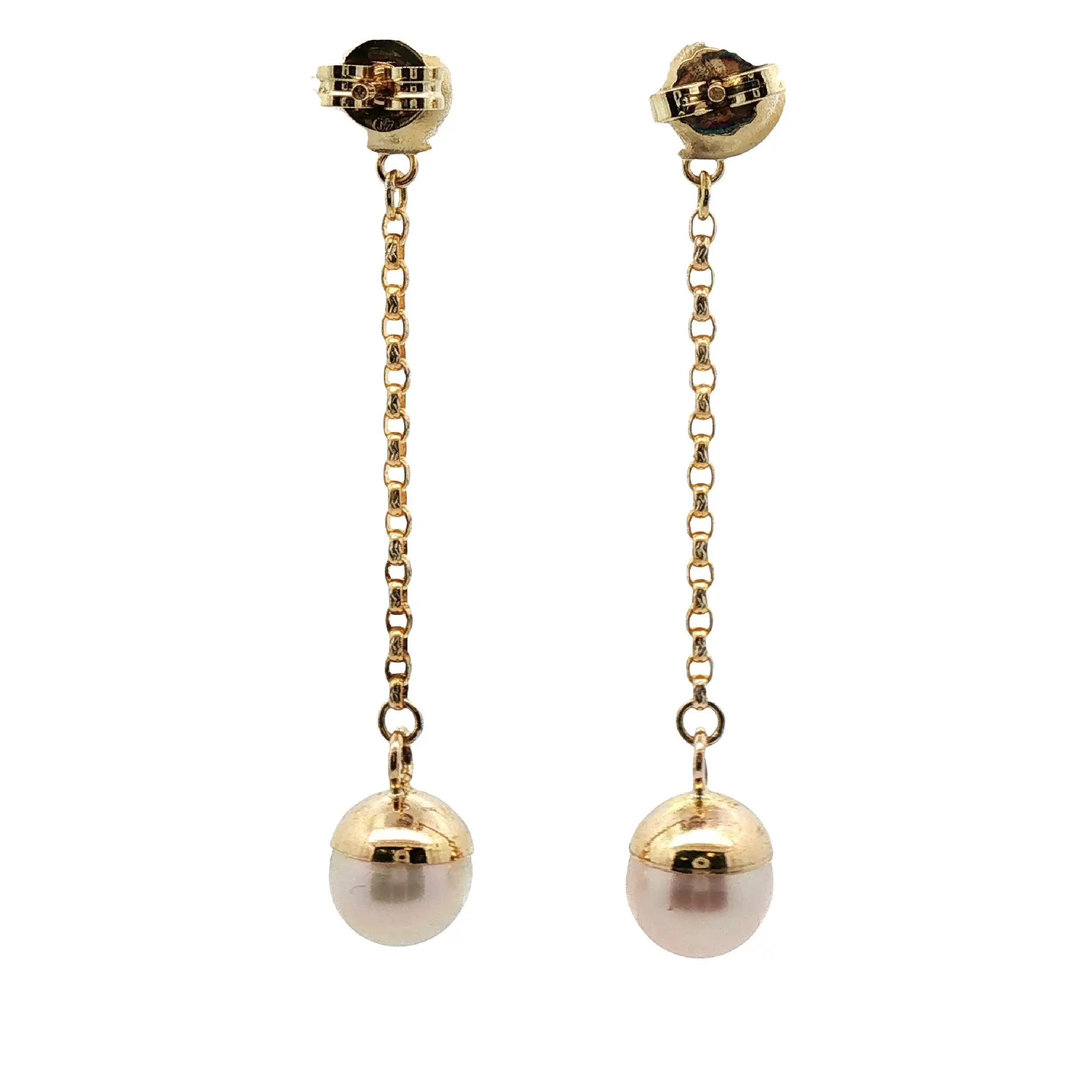 Ohrstecker Gelbgold mit Perlen