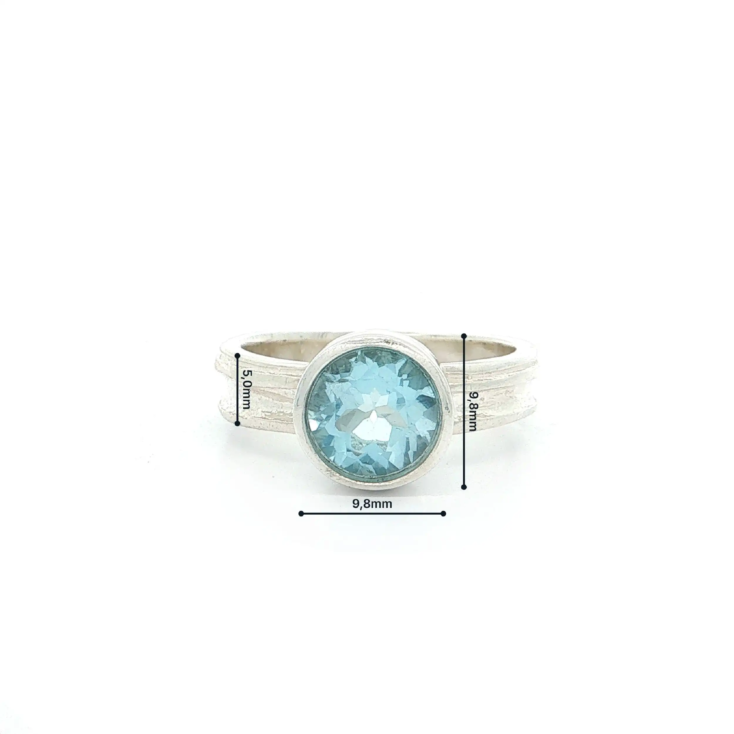 Ring Silber mit Blautopas