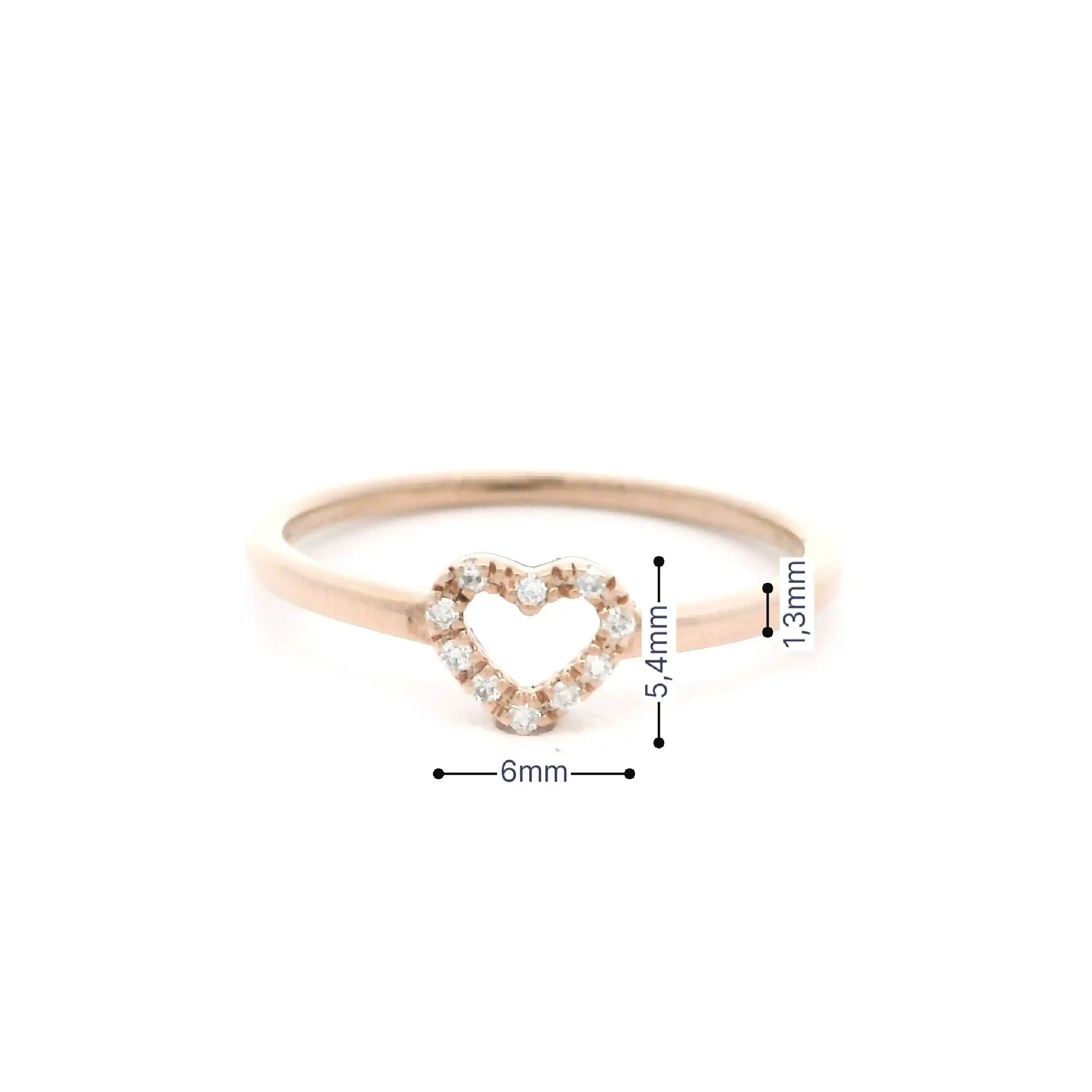 Ring Rotgold "Herz" mit Brillanten Ring Rotgold "Herz" mit Brillanten