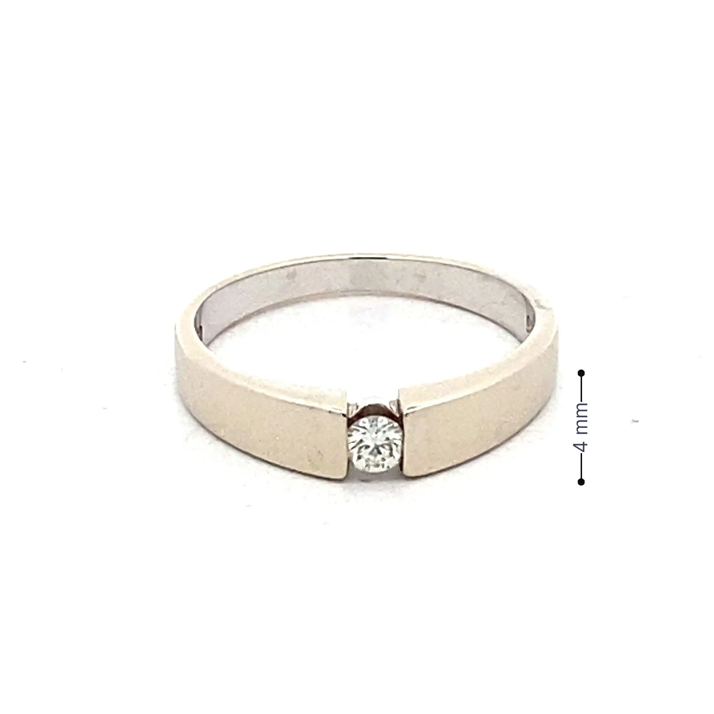 Ring Weißgold mit Brillant Christ mit 0,1ct graviert Ring Weißgold mit Brillant Christ mit 0,1ct graviert