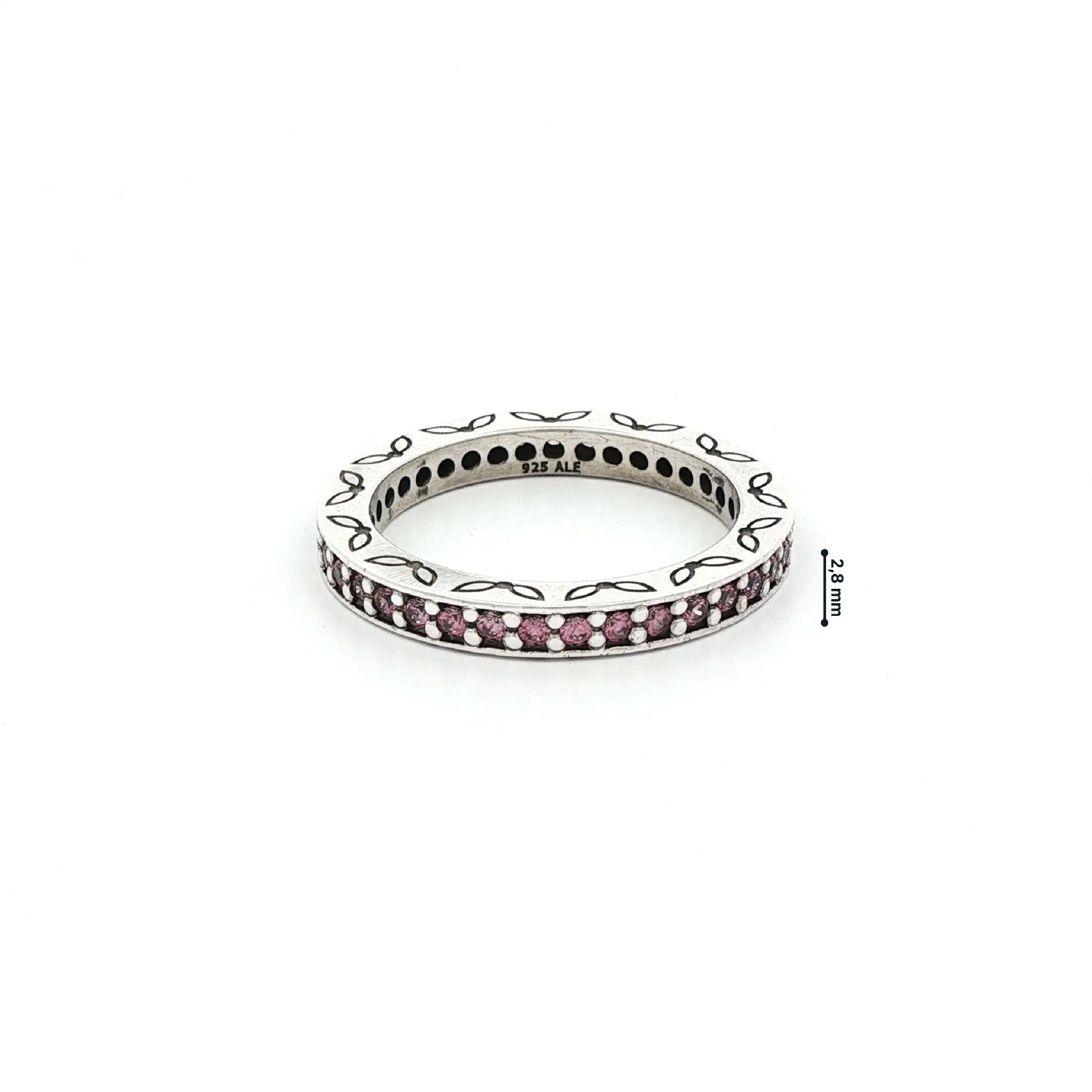 Memoryring Silber mit pinken Farbsteinen Memoryring Silber mit pinken Farbsteinen