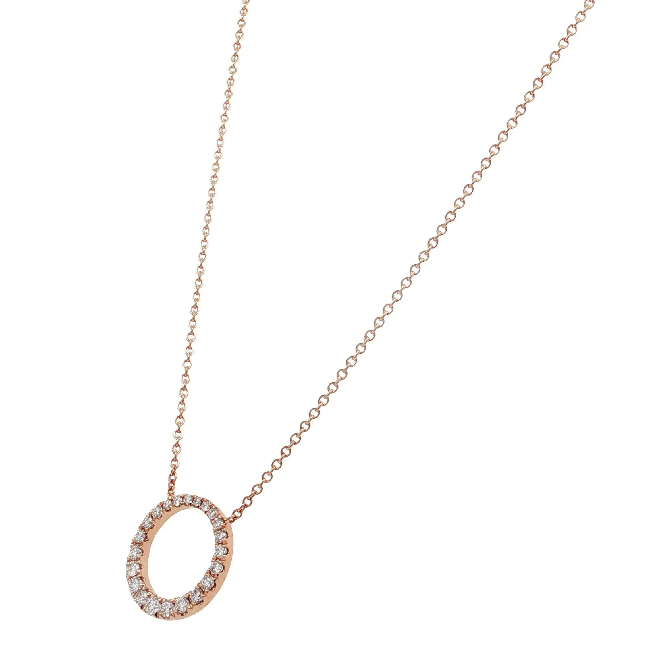 Collier Roségold "Kreis" mit Brillanten 0,30ct. TW/SI Collier Roségold "Kreis" mit Brillanten 0,30ct. TW/SI